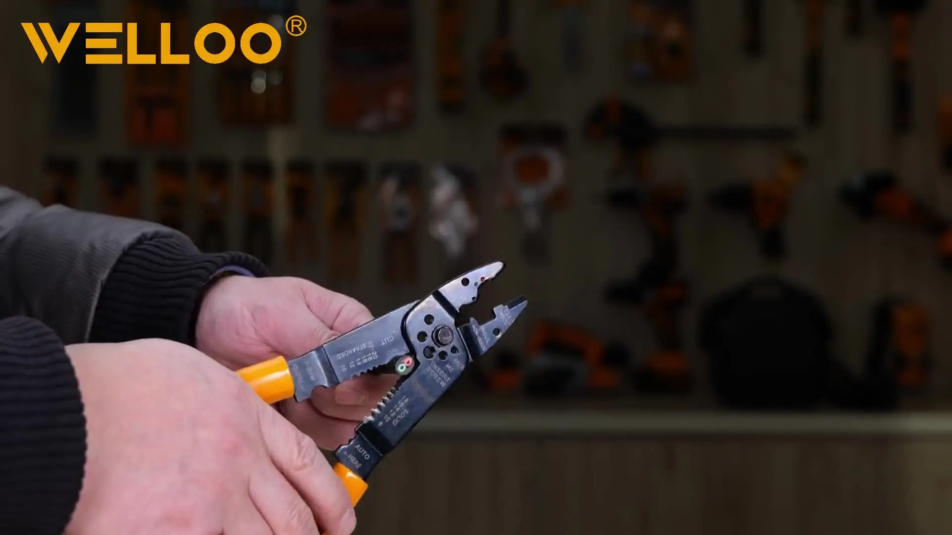 WELLOO 9 Inch Professional Ergonomic Handle Wire Stripper New Model Cable Cutter Iron Wire Pliers model WSP1003 HAND TOOLS product thumbnail 9