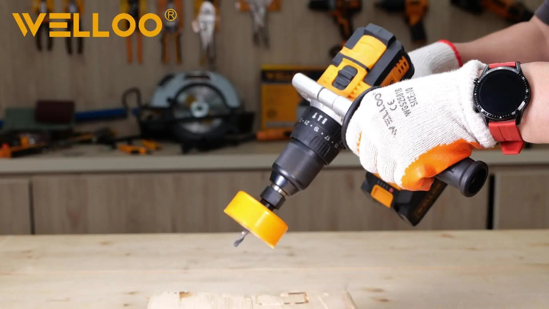 WELLOO Custom Construction Safety Tools Mechanic Work Gloves Hand Latex Nitrile Coated Gloves model WGS25010 SAFETY PRODUCTS product thumbnail 9