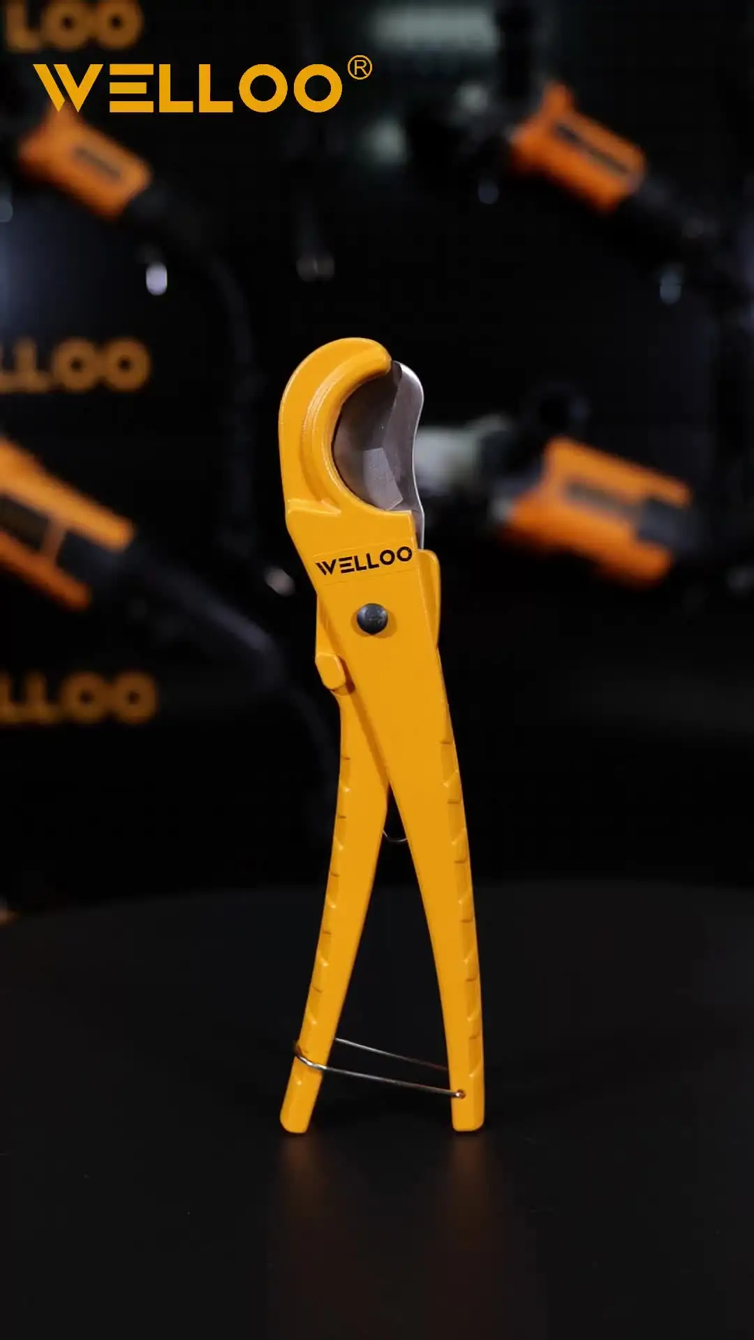 WELLOO Wholesale 210mm Manual Cutting Plumbing Tool Equipment Hand Tools Pvc PU Pipe Scissors Tube Cutters model PCT3503 product thumbnail 3