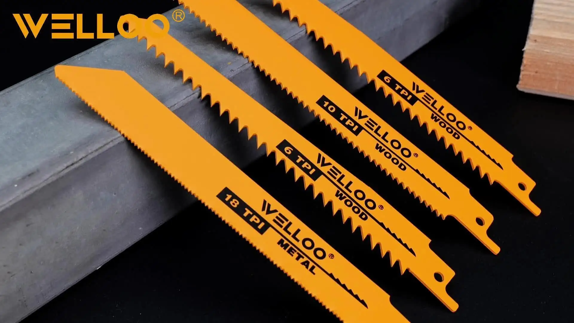 WELLOO Heavy Duty 10Pcs Reciprocating Saw Blade Set Fast Cutting for Wood, Plastic, and Metal Applications model RSB54010 ACCESSORIES product thumbnail 9
