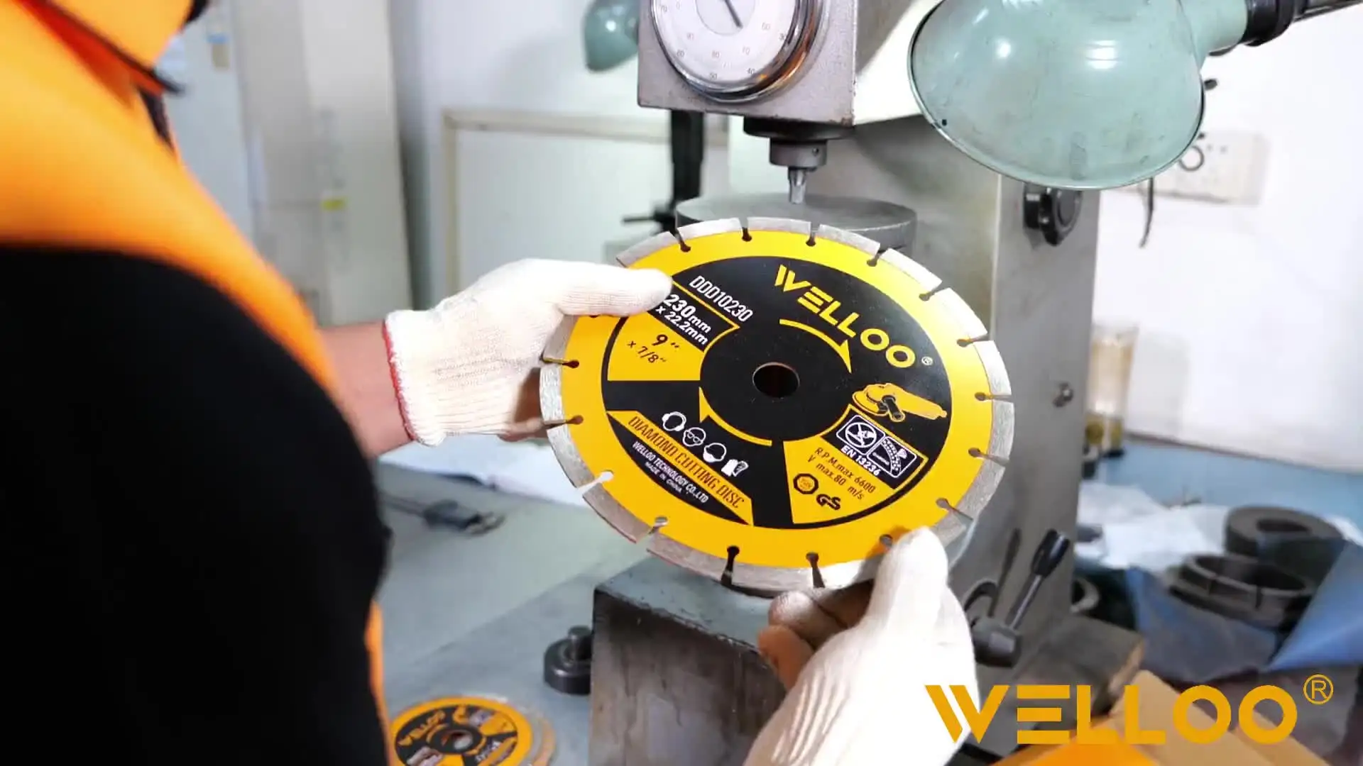 WELLOO High Quality 4.5IN Multi Function Cutting Saw Blade 10MM Blade Width Hot Pressed Diamond Circular Saw Blade model DDF10115 ACCESSORIES product thumbnail 5