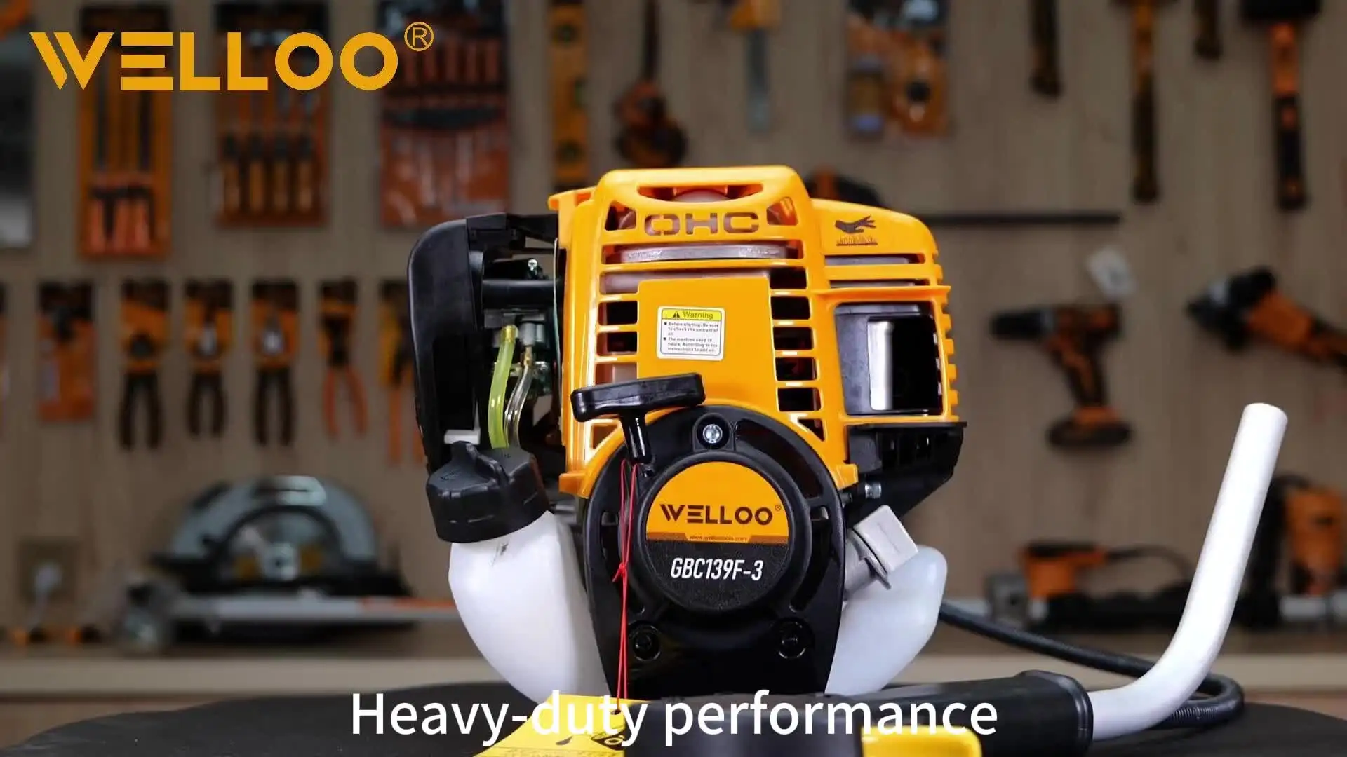 WELLOO Powerful 4-Stroke 35.8cc Gasoline Engine Brush Cutter Durable Metal Construction Gasoline Brush Cutter model GBC139F-3 GARDEN TOOLS & PUMPS product thumbnail 4