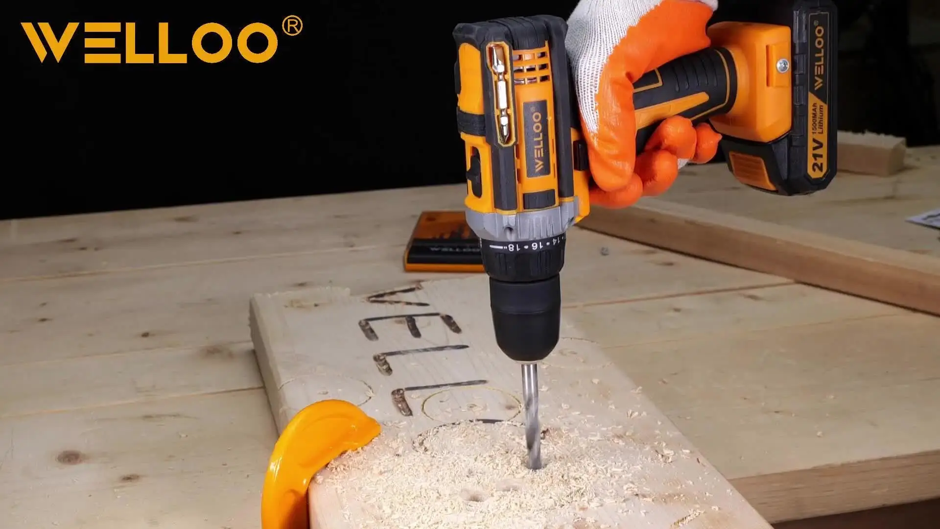 WELLOO High Performance 21V Cordless Electric Drill Set Portable Lithium Power Drill with Dual Battery Pack for Home & Workshop model CLD50221 NEW HOT PRODUCTS product