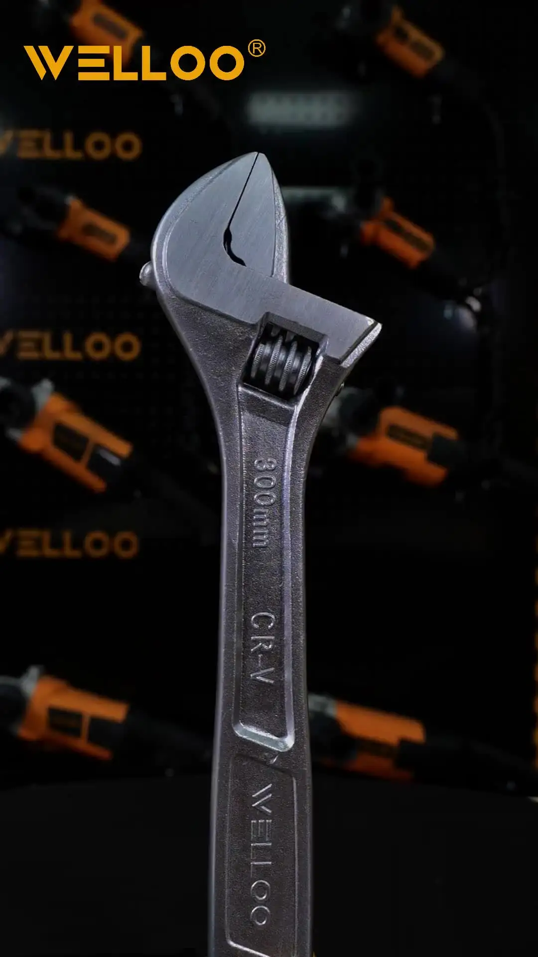 WELLOO Industrial-grade Multifunctional Adjustable Wrench 12inch Chrome Vanadium Steel Adjustable Wrench model ADW15300 HAND TOOLS product thumbnail 9