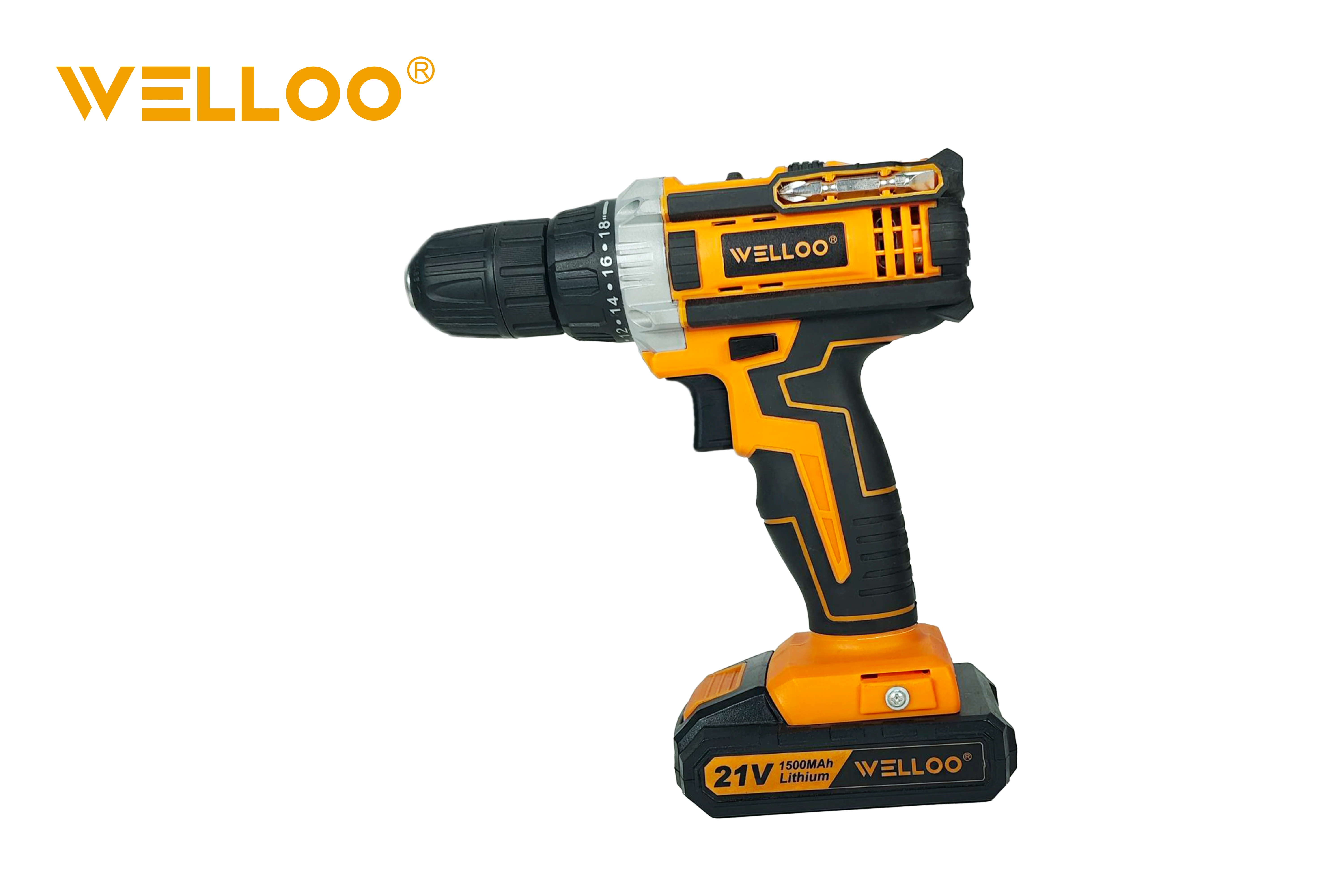 WELLOO High Performance 21V Cordless Electric Drill Set Portable Lithium Power Drill with Dual Battery Pack for Home & Workshop model CLD50221 NEW HOT PRODUCTS product