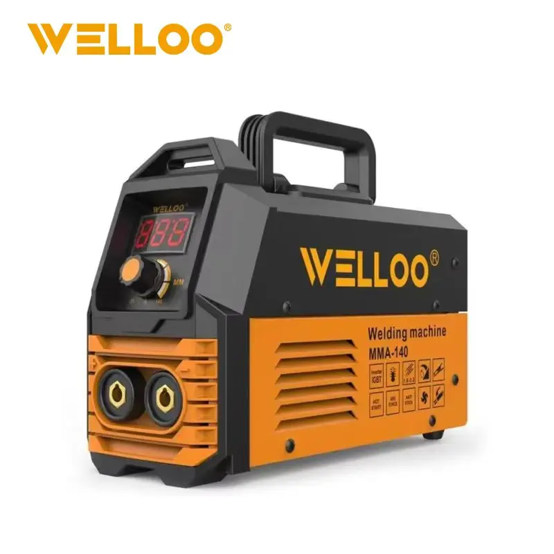 WELLOO High Quality Portable Inverter Welding Machine 35-50V High Frequency Home Welding Machine with Digital Display LCD model DW-MMA140S NEW HOT PRODUCTS product