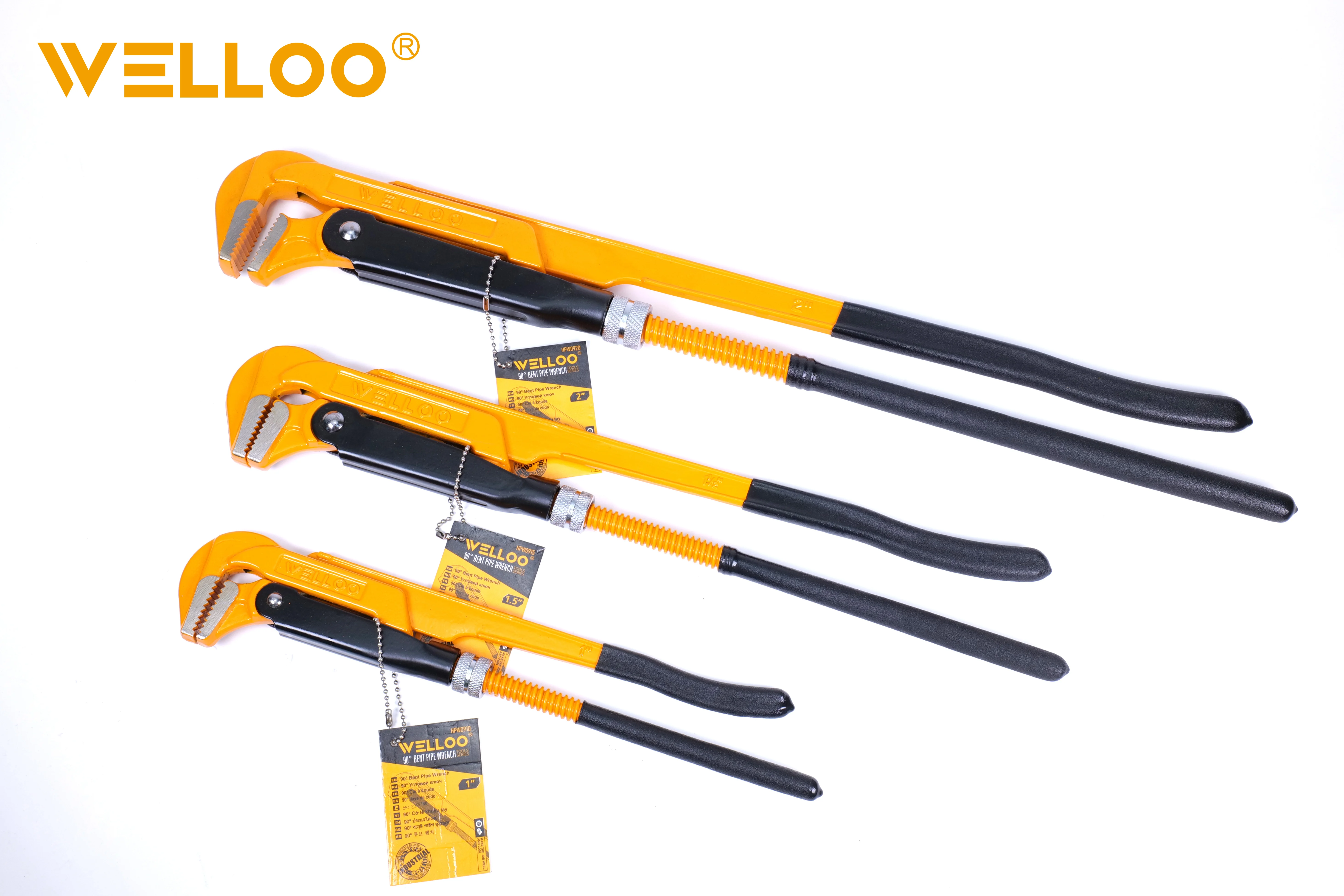 WELLOO Max Clamping Diameter 40mm Adjustable Pipe Wrench Carbon Steel Plumbing Wrench model HPW0910 HAND TOOLS product thumbnail 5