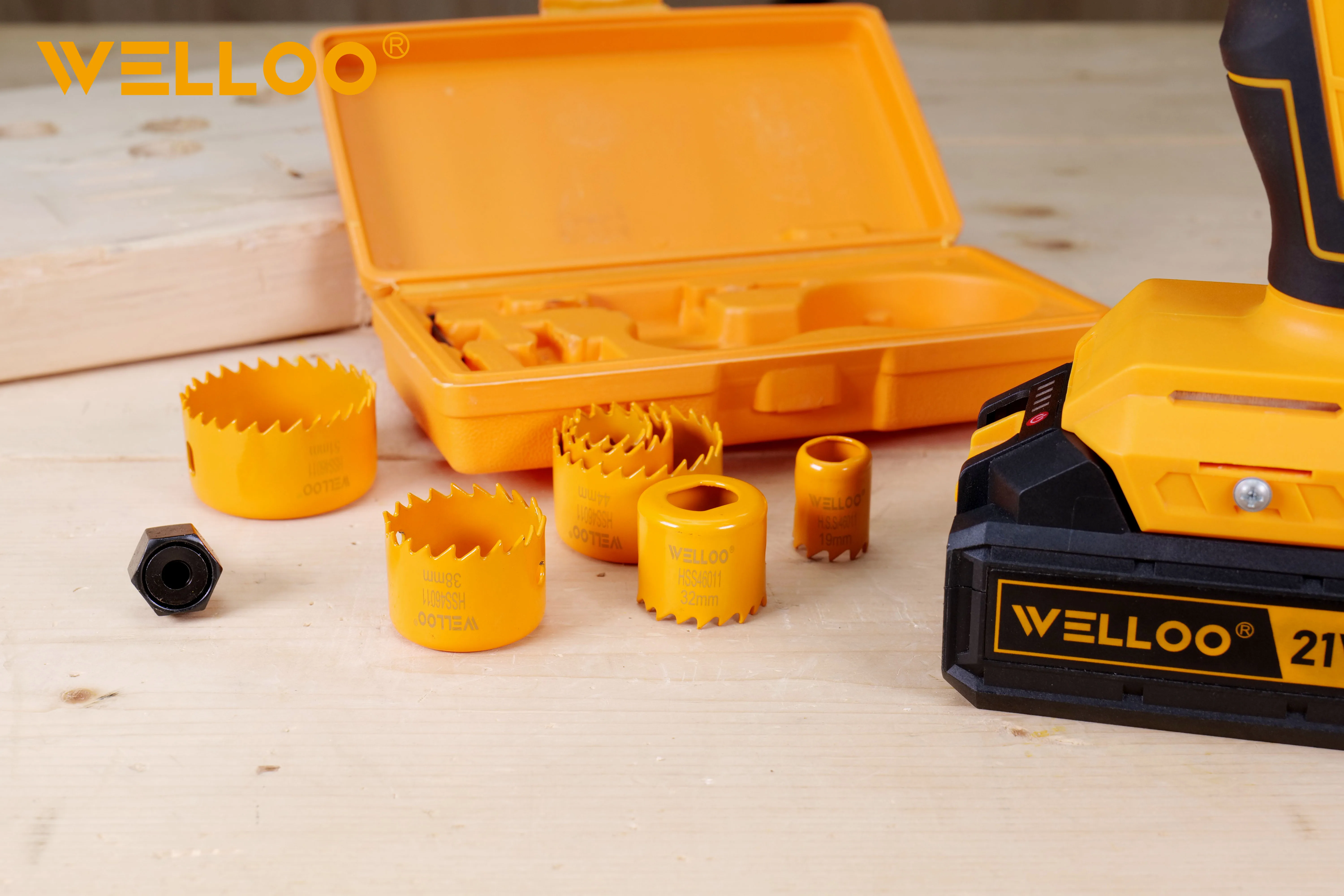 WELLOO Multifunctional Use Hole Saw Strong Corrosion Resistance Cutter 11pcs Hole Saw Set for Wood Drill Hole Sets model HSS46011 HAND TOOLS product thumbnail 4