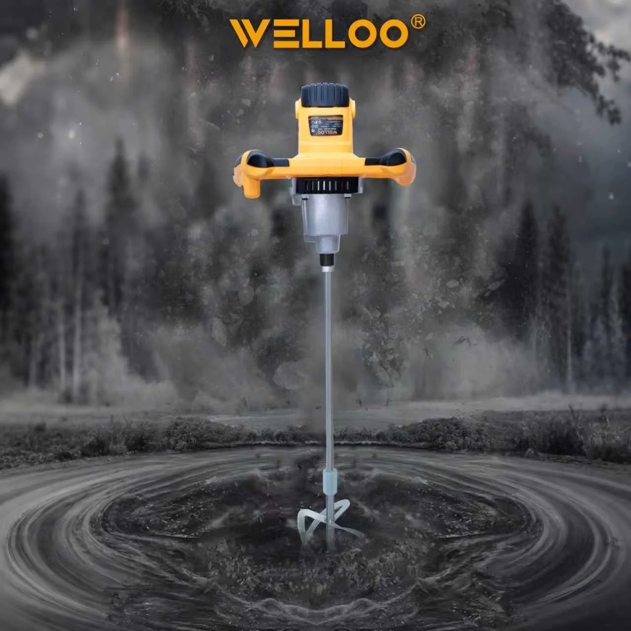 WELLOO High Power 1400W Handheld Concrete Mixer Adjustable Speed Mud Cement Paint Mixing Tool model MX21400 POWER TOOLS product thumbnail 4