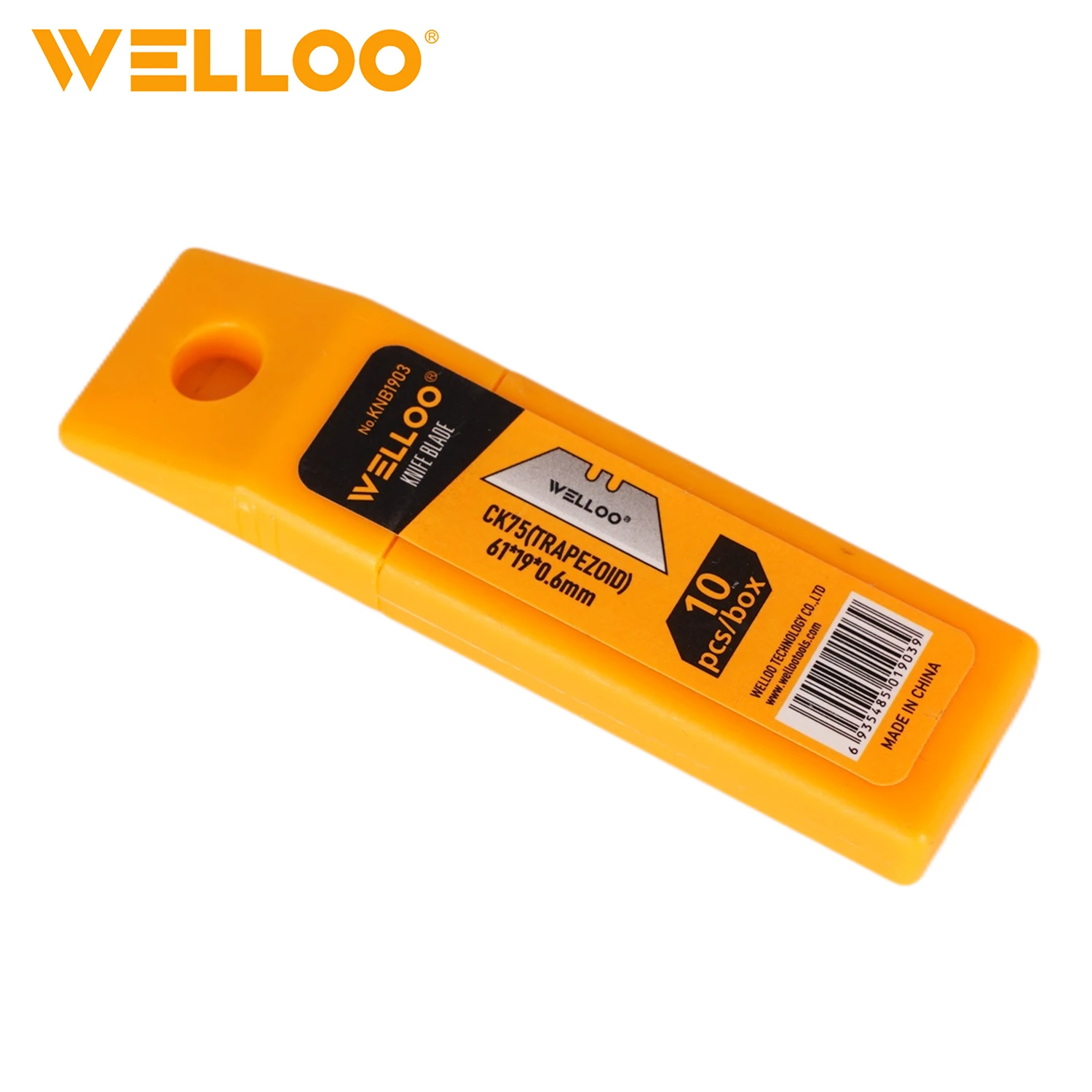 WELLOO Quality Assurance High Precision Steel Utility Knife Blades Quick-Change 0.6mm 10pcs Set for DIY OEM model KNB1903 HAND TOOLS product thumbnail 5