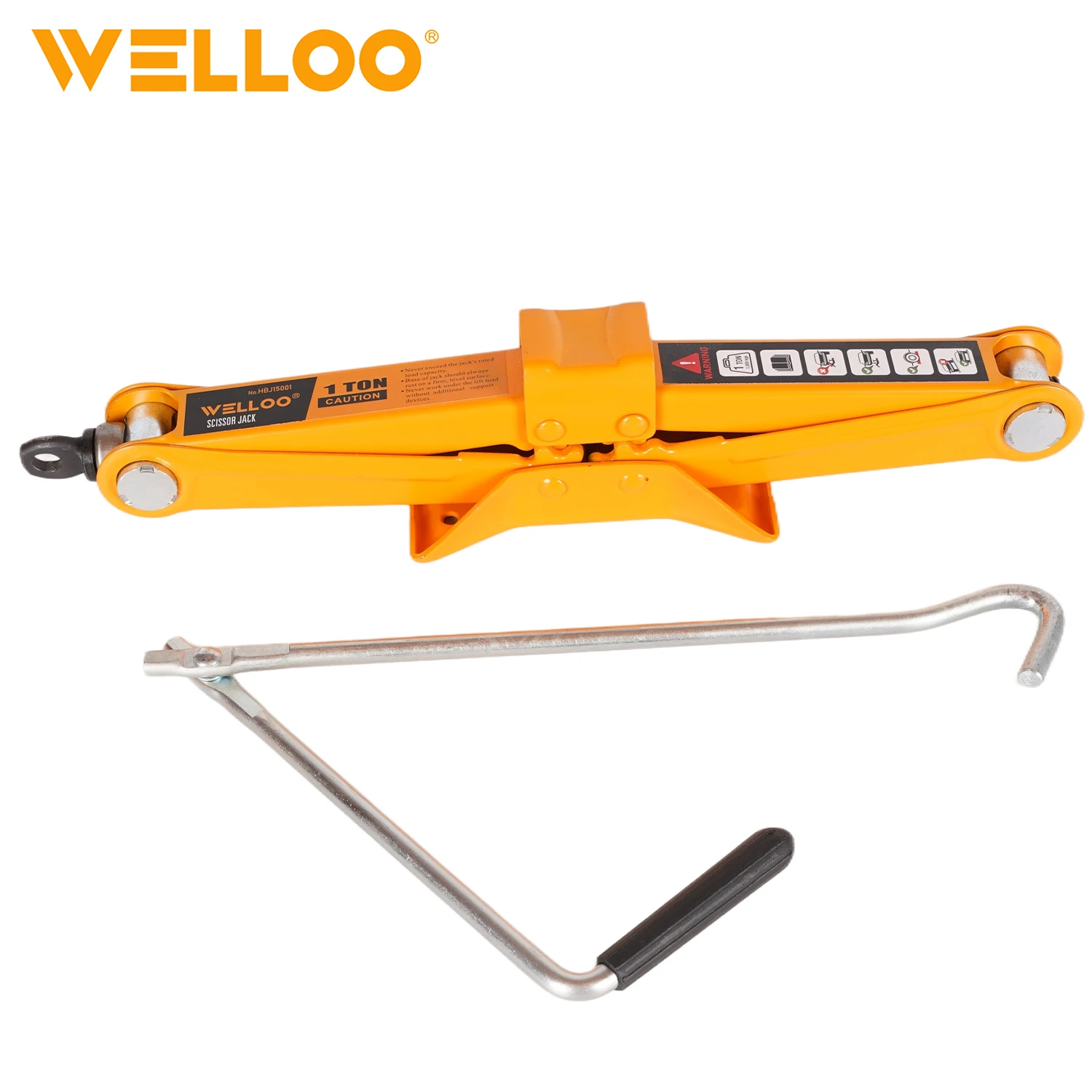 WELLOO 350 mm Max High Car Floor Jack 1 T Lifting Weight Industrial Hydraulic Floor for Car Repair model HBJ15001 HAND TOOLS product thumbnail 5