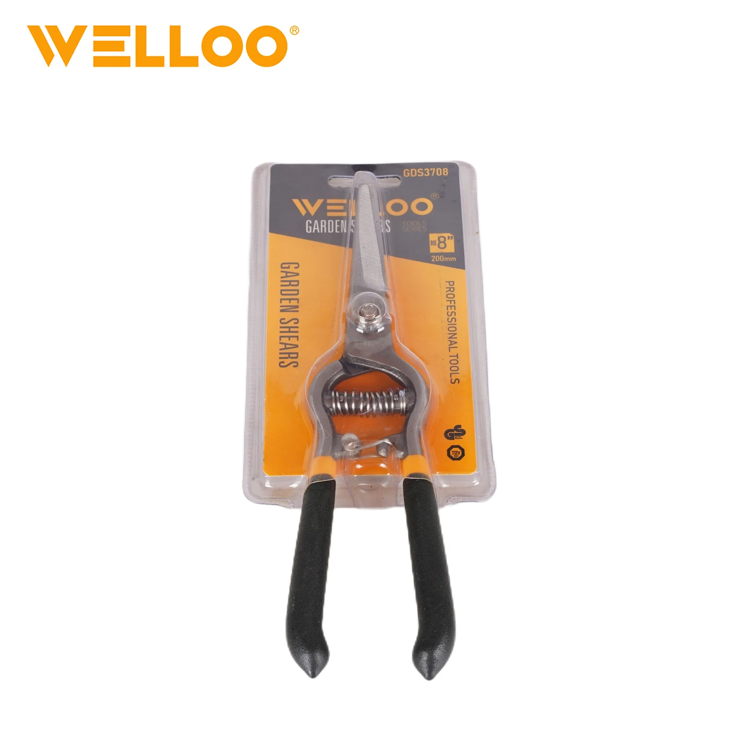 WELLOO High Quality Garden Tool Multi-Purpose Scissors 8inch PE Coating Handle Garden Shears Garden Scissors Pruning Shears model GDS3708 HAND TOOLS product thumbnail 3