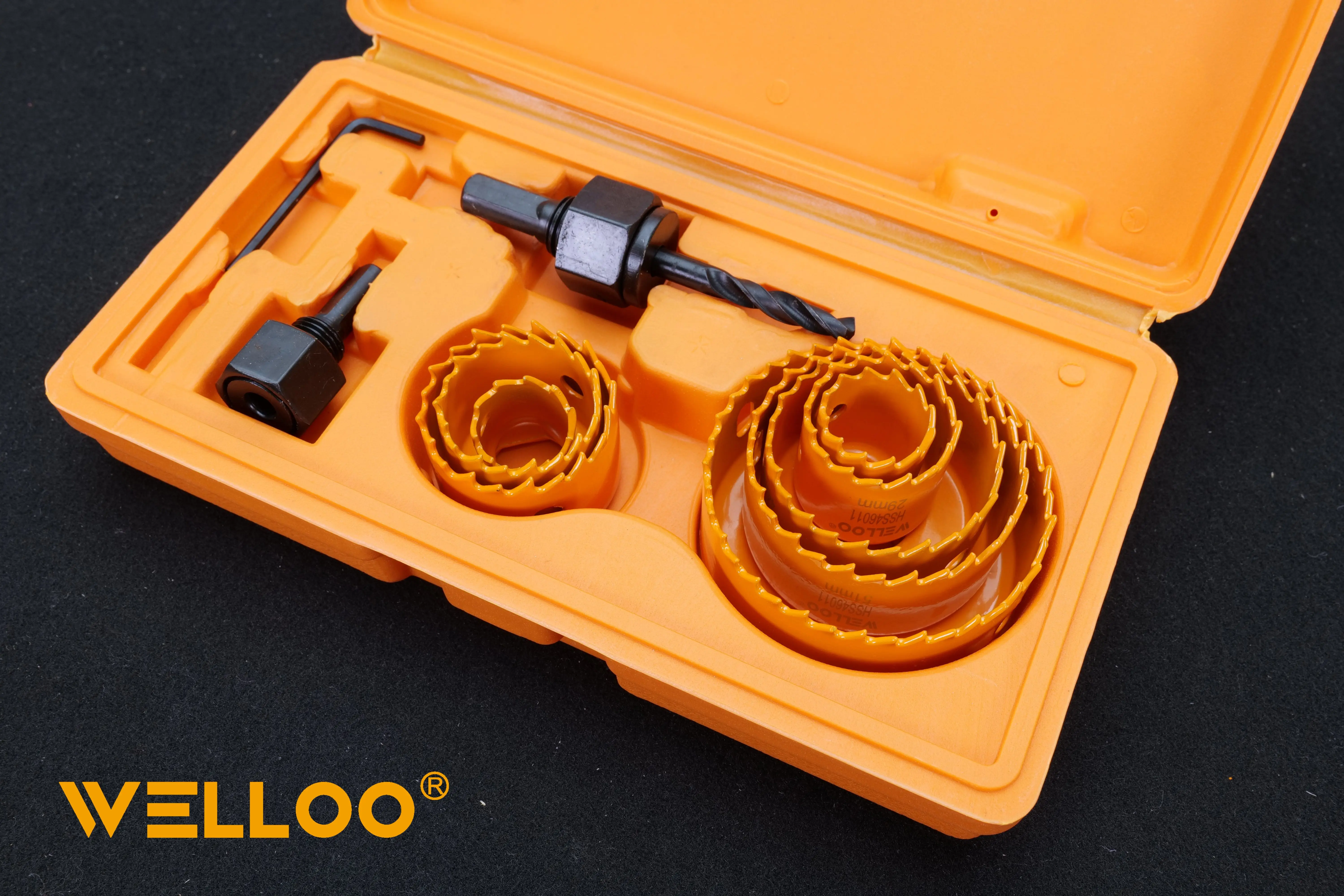 WELLOO Professional Custom Cutter Hole Saw Set Durable 14-210mm Bi-metal Hole Saw for Drilling Wood model HSS46016 HAND TOOLS product thumbnail 6