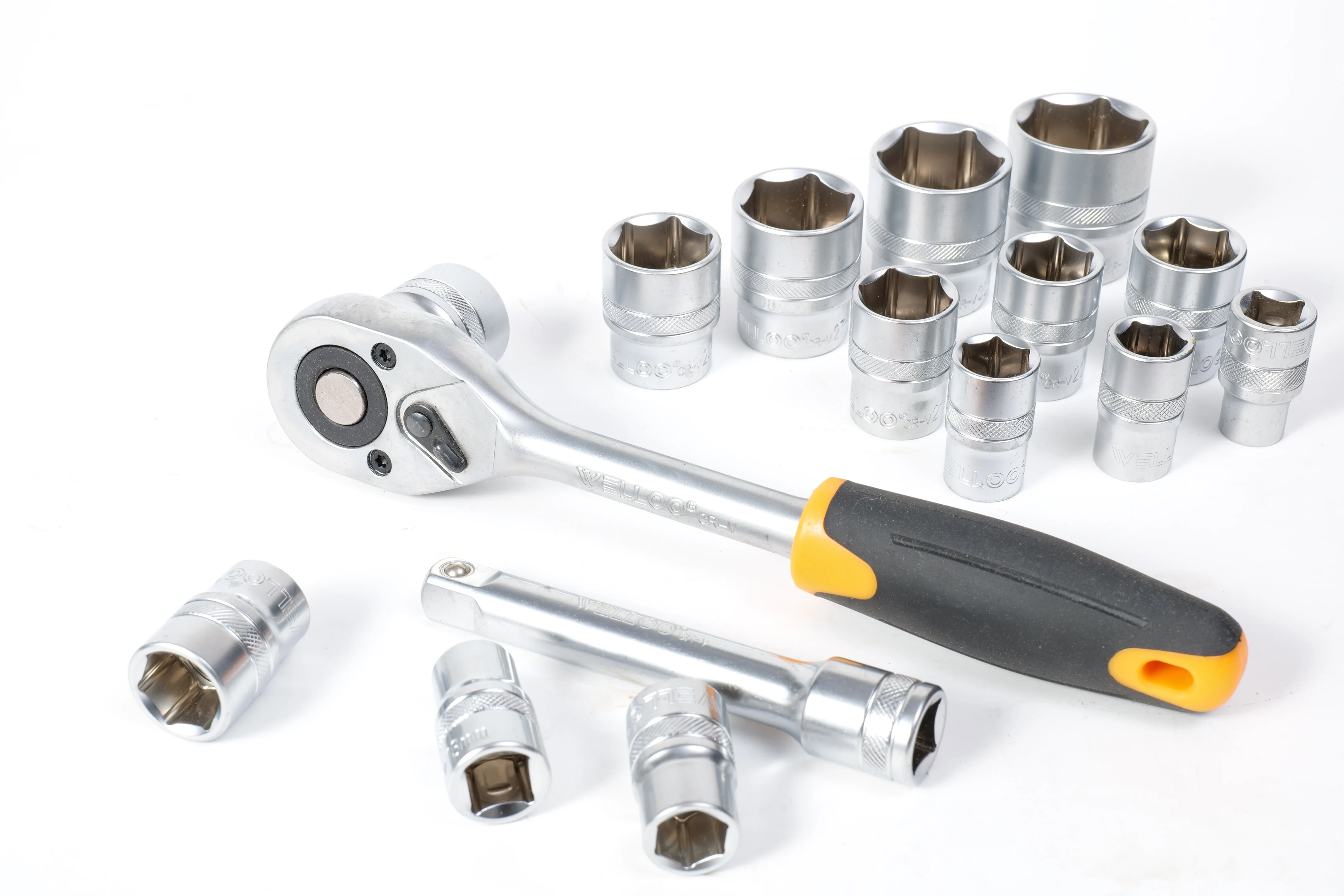 WELLOO OEM Factoiry Sale Professional Hand Socket Set 40PCS CR-V Includes Ratchet Wrench and Extensions model SKT24001 ACCESSORIES product thumbnail 6