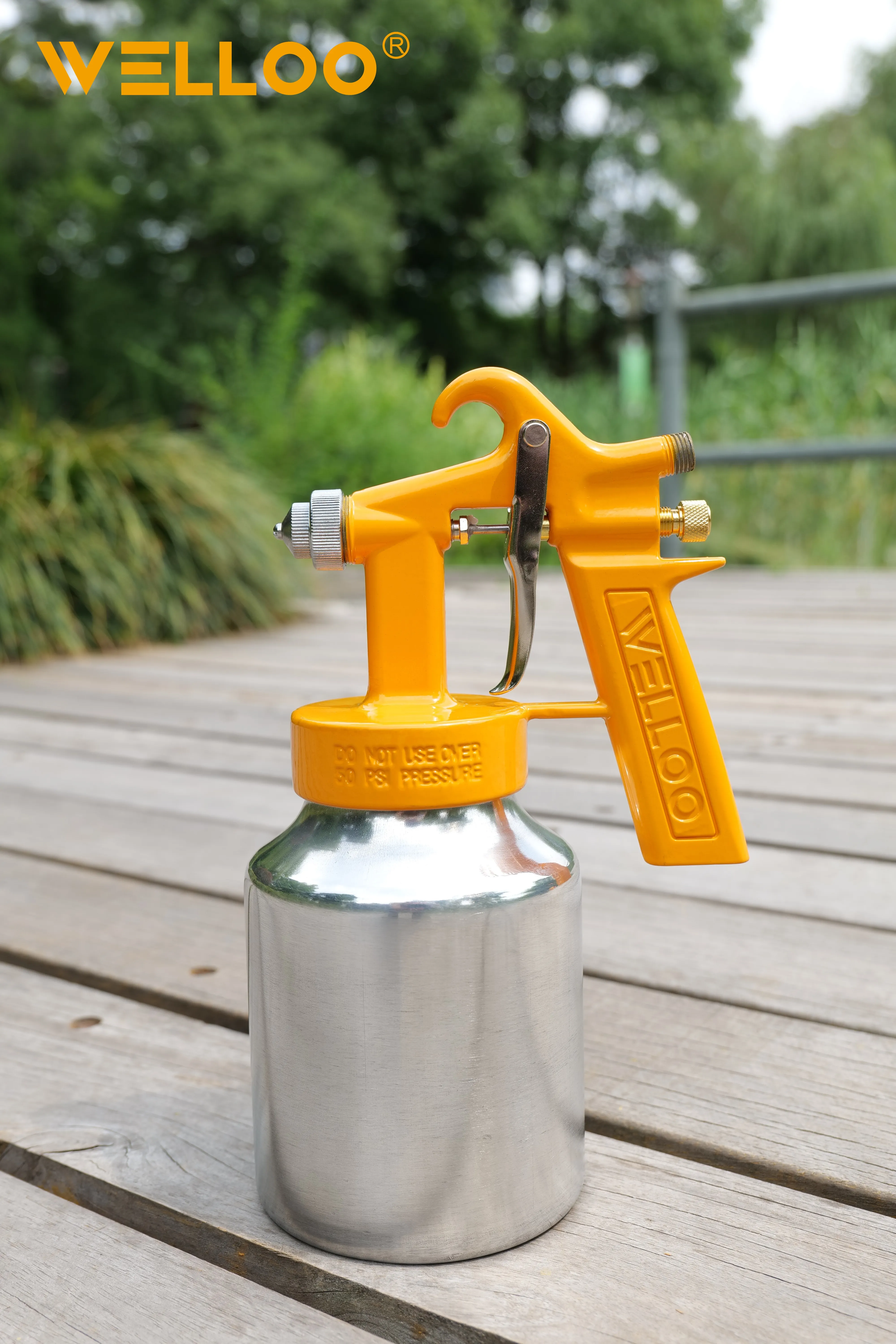 WELLOO Pneumatic Air Spray Gun 1.2 mm Nozzle HVLP High Atomization for Automotive Paint & Furniture Coating model ASG472 AIR TOOLS product thumbnail 7