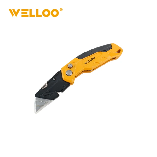 WELLOO Portable Folding Knife 61*19mm Blade Utility Cutter with Replaceable Blades model FKF6619 HAND TOOLS product thumbnail 5