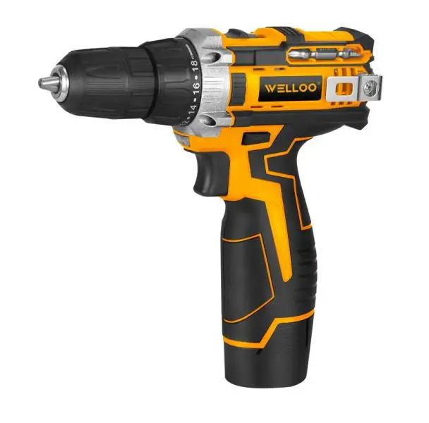 WELLOO Portable Rechargeable Impact Drill Set Keyless Chuck Multifunction Lithium Cordless Drill Customizable Battery model CLD50212 CORDLESS TOOLS product thumbnail 2