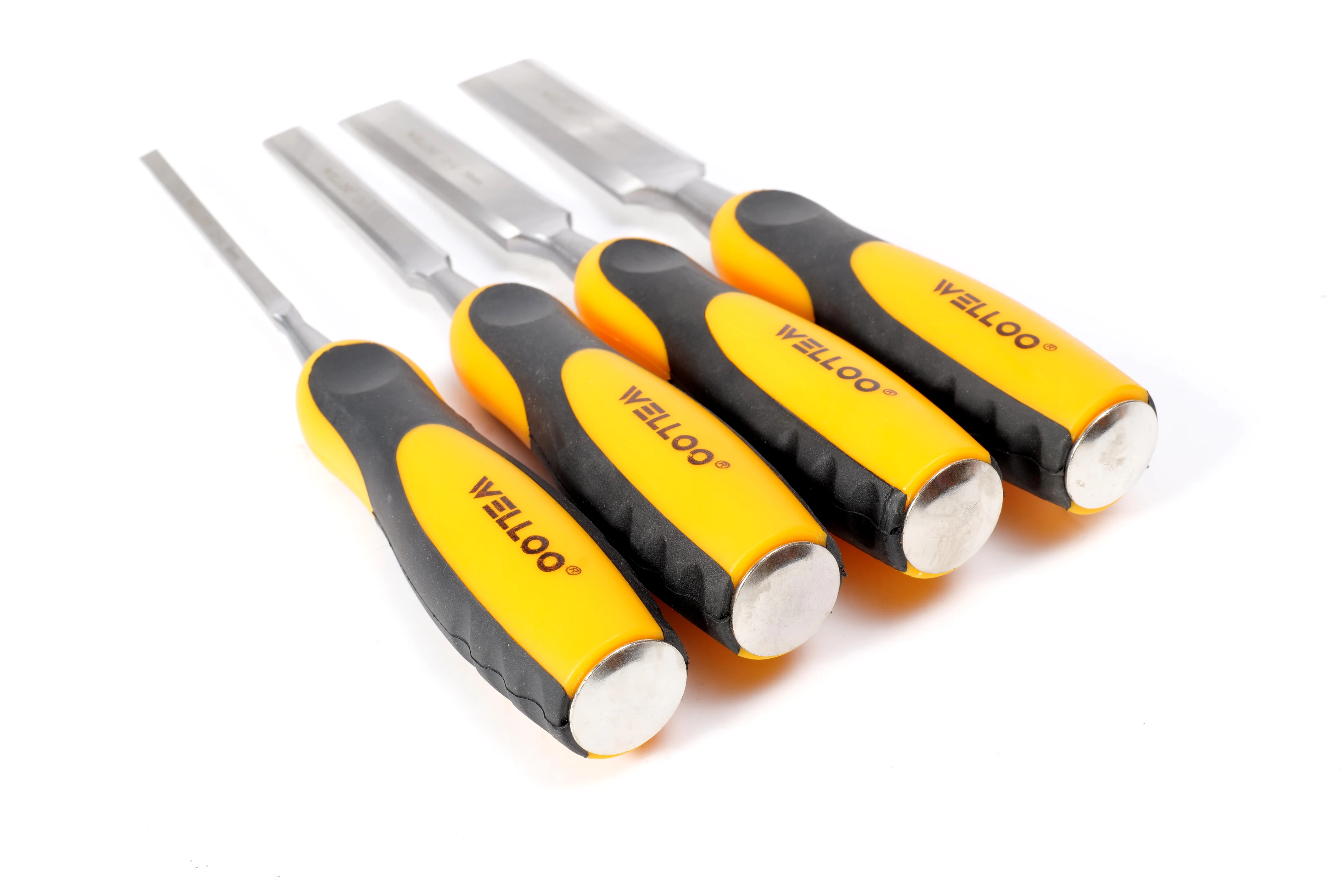 WELLOO New Arrival 4PCS Wood Chisel Set 6/12/19/25mm Sharp Edge Comfortable TPR Handle for Wood Carving model WCS5404 HAND TOOLS product thumbnail 2