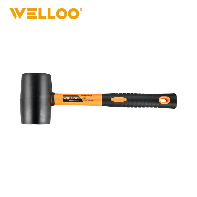 WELLOO Professional 8oz/12oz/16oz/24oz Rubber Hammer Muliti-purpose Household Tools with Shock Absorbing Handle model RHM1008/RHM1012/RHM1016/RHM1024 HAND TOOLS product