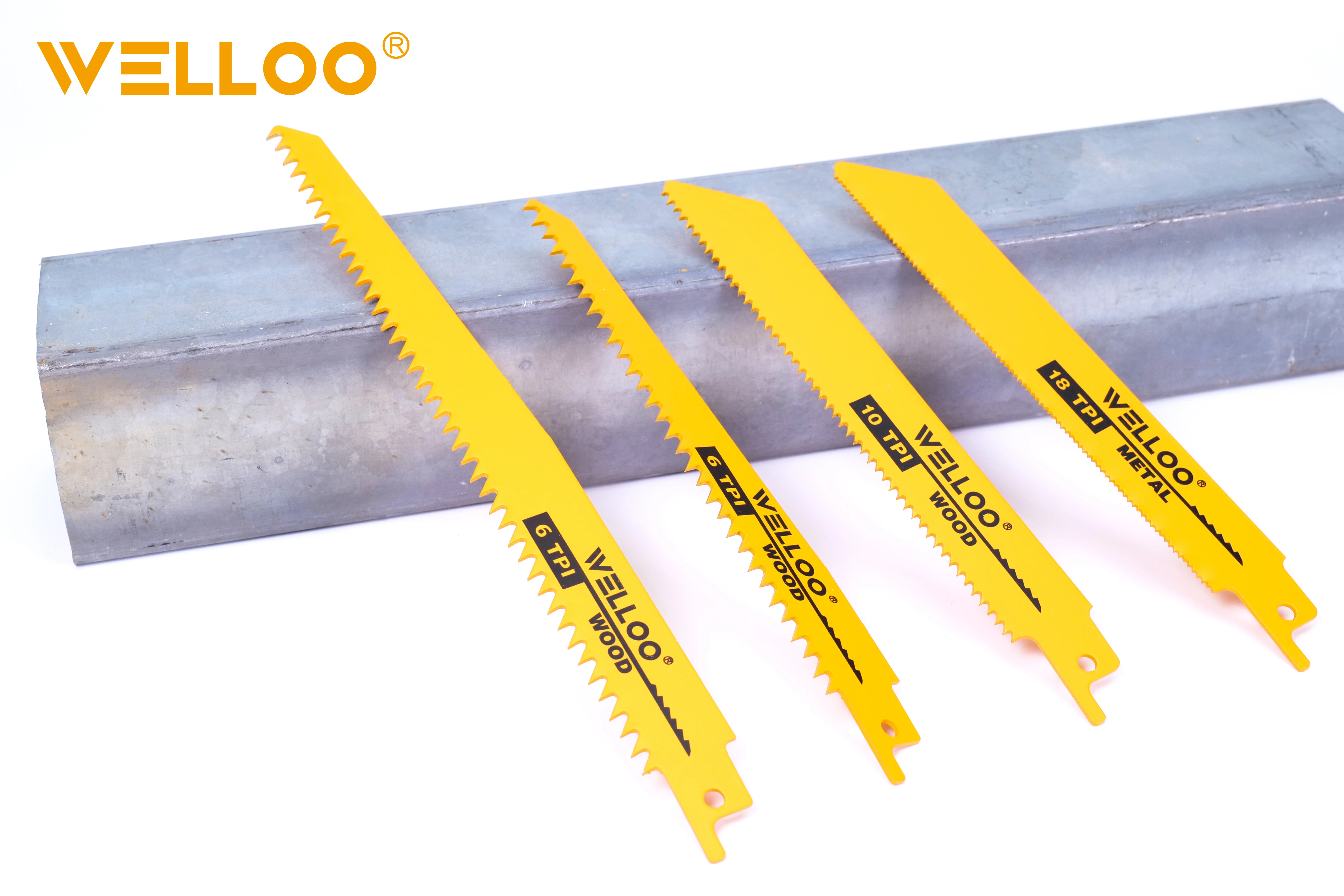 WELLOO Heavy Duty 10Pcs Reciprocating Saw Blade Set Fast Cutting for Wood, Plastic, and Metal Applications model RSB54010 ACCESSORIES product thumbnail 4