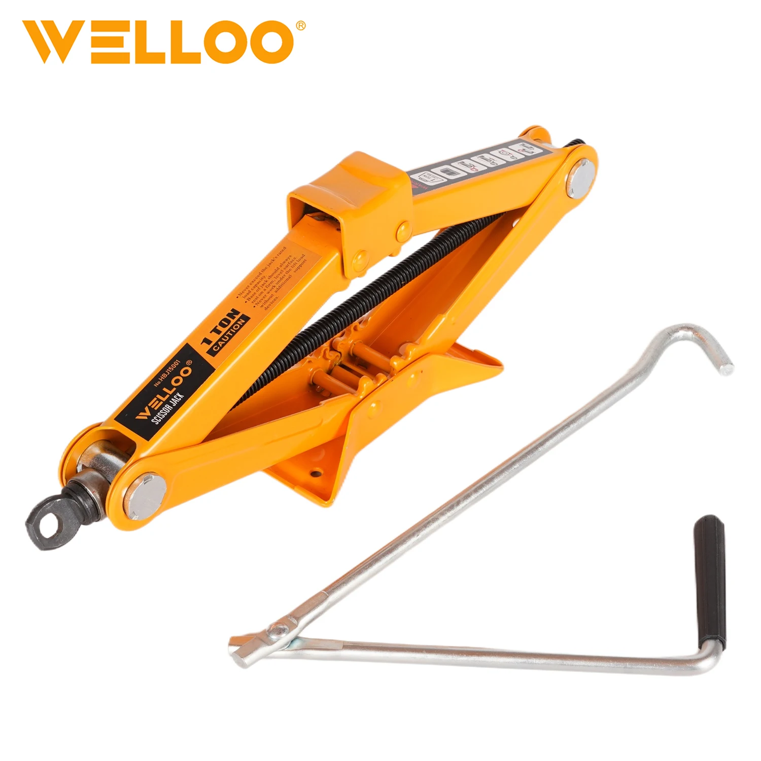 WELLOO 350 mm Max High Car Floor Jack 1 T Lifting Weight Industrial Hydraulic Floor for Car Repair model HBJ15001 HAND TOOLS product thumbnail 6