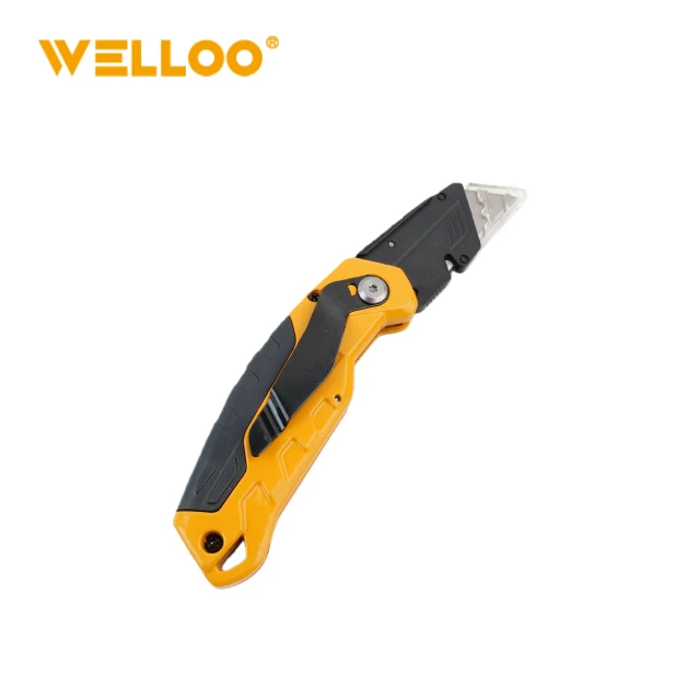WELLOO Portable Folding Knife 61*19mm Blade Utility Cutter with Replaceable Blades model FKF6619 HAND TOOLS product thumbnail 4
