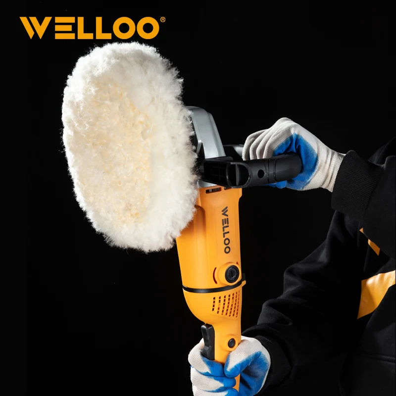 WELLOO Professional Wired Polishing Machine 1400w Adjustable Electric Polisher for Car Metal Wood Polishing Electric Polisher model PLS64180 POWER TOOLS product