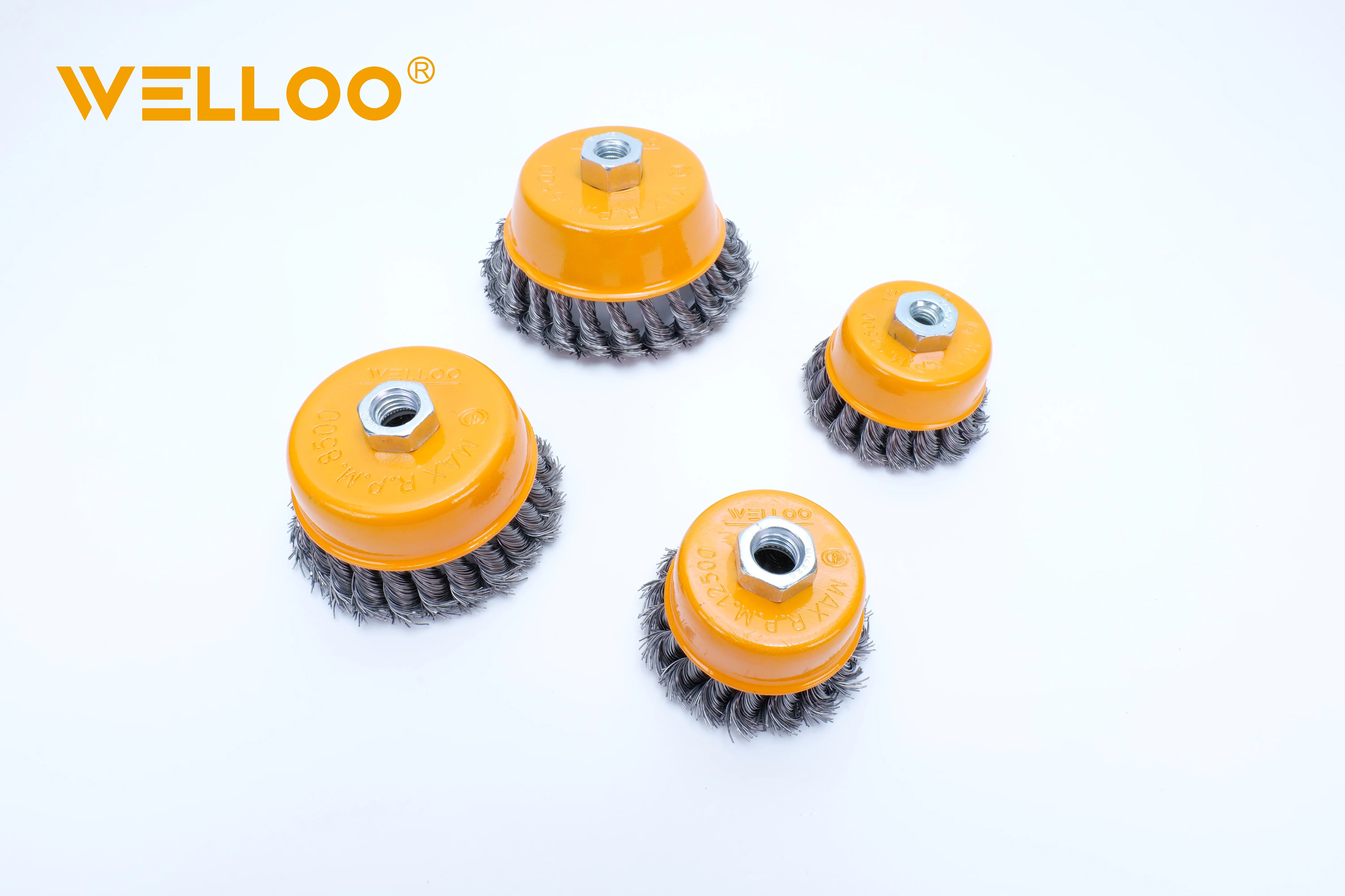 WELLOO Industrial Wire Wheel 75MM Stainless Steel Bristles Heavy Duty Cleaning for Metal and Wood Surfaces model WCT22075 ACCESSORIES product thumbnail 3