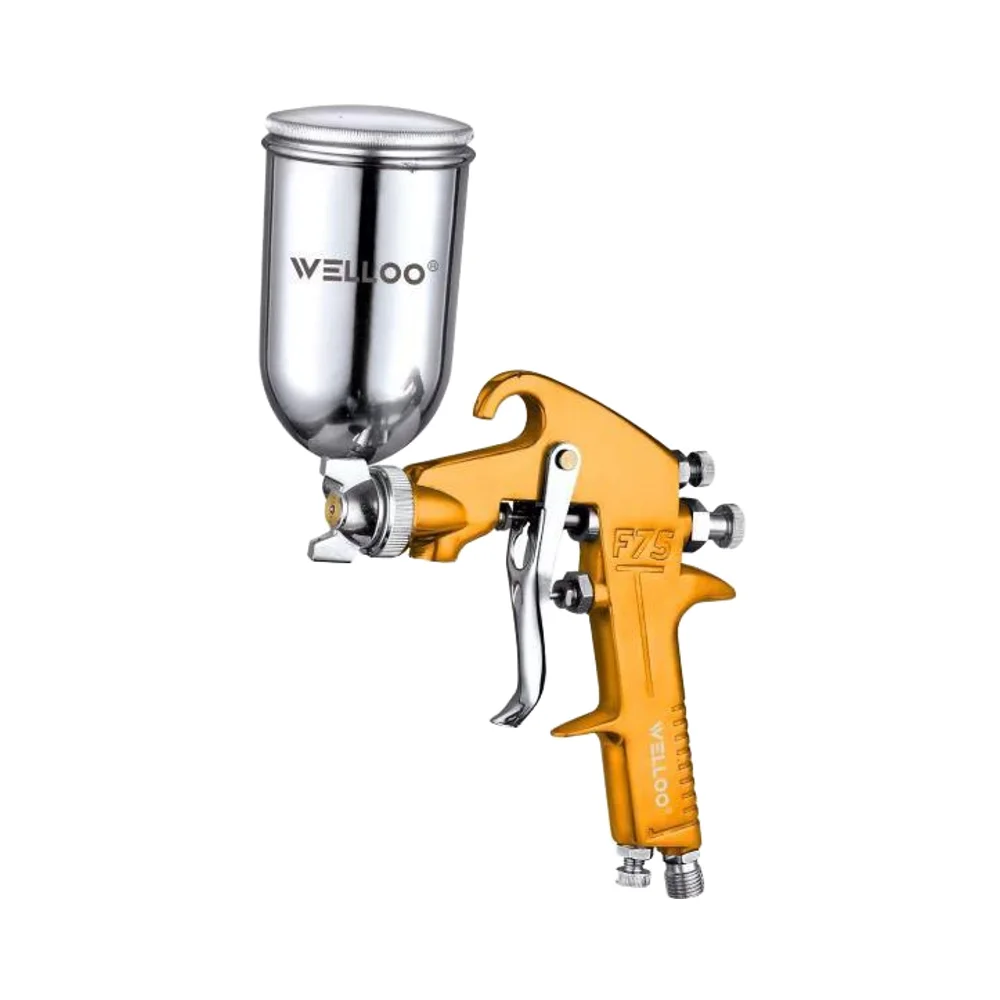 WELLOO High Efficiency 3-5Bar 1.5mm Nozzle Air Gravity Feed Spray Gun for Automotive and Wood Coating model ASGF75G AIR TOOLS catalog product image