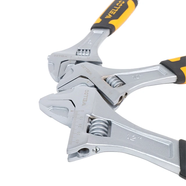 WELLOO 8 Inch Adjustable Carbon Steel Wrenches Two Color Handle Small Portable Hardware Tools model ADW16200 HAND TOOLS product thumbnail 6