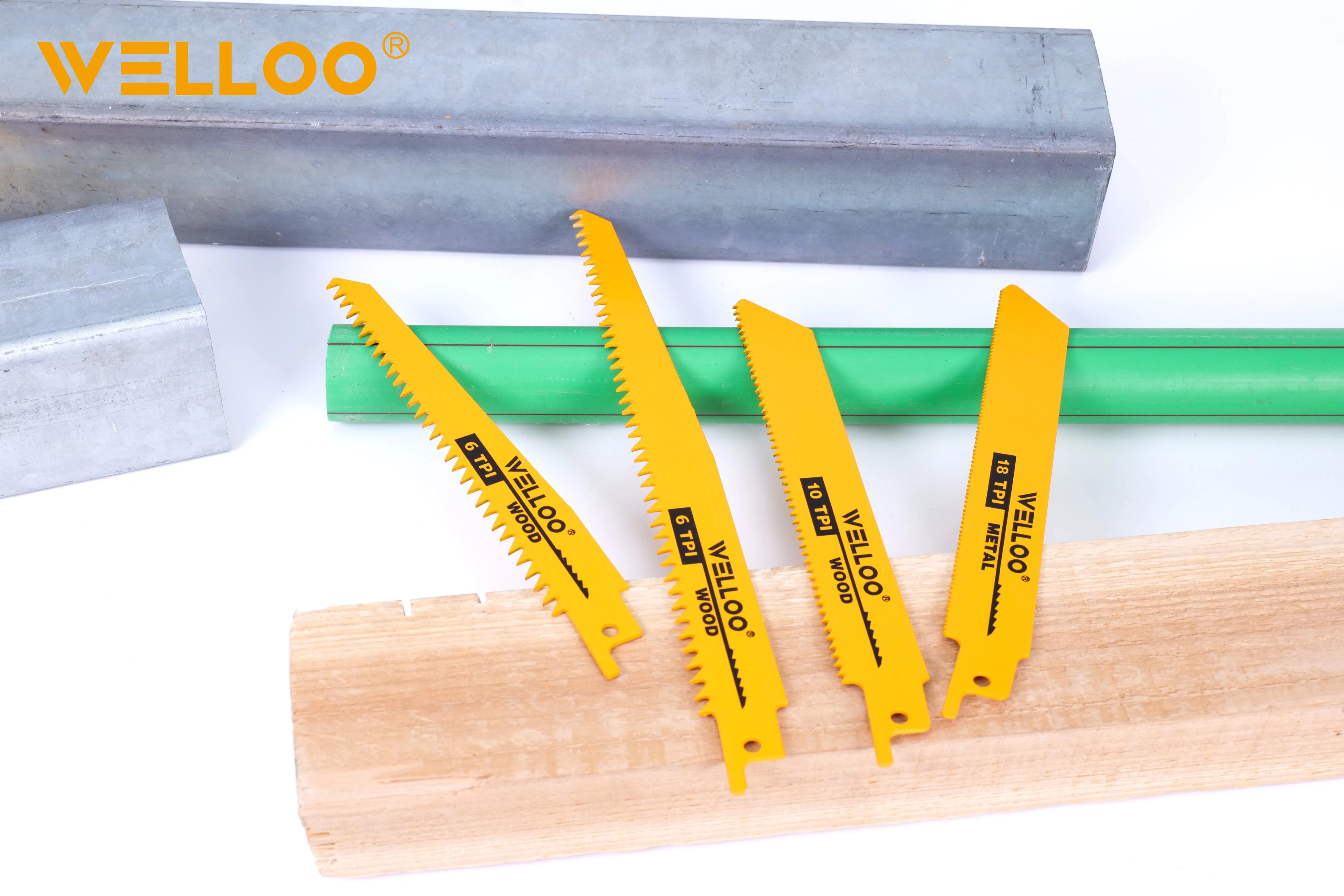 WELLOO Heavy Duty 10Pcs Reciprocating Saw Blade Set Fast Cutting for Wood, Plastic, and Metal Applications model RSB54010 ACCESSORIES product thumbnail 5
