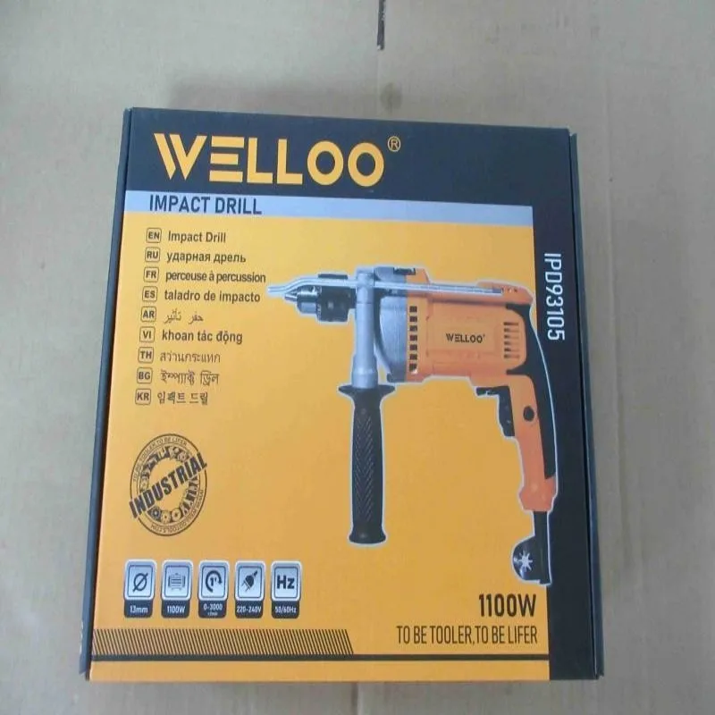 WELLOO 13mm Electric Corded Drill Machine 1100W 3000 RPM Multi-function Electrical Impact Drill model IPD93105 POWER TOOLS product thumbnail 8