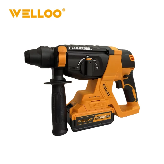 WELLOO Hot Sale 20V Brushless Motor Cordless Rotary Li-Ion Hammer Drill with SDS Plus and LED Light for Jobsite model CRH16726S CORDLESS TOOLS product thumbnail 4