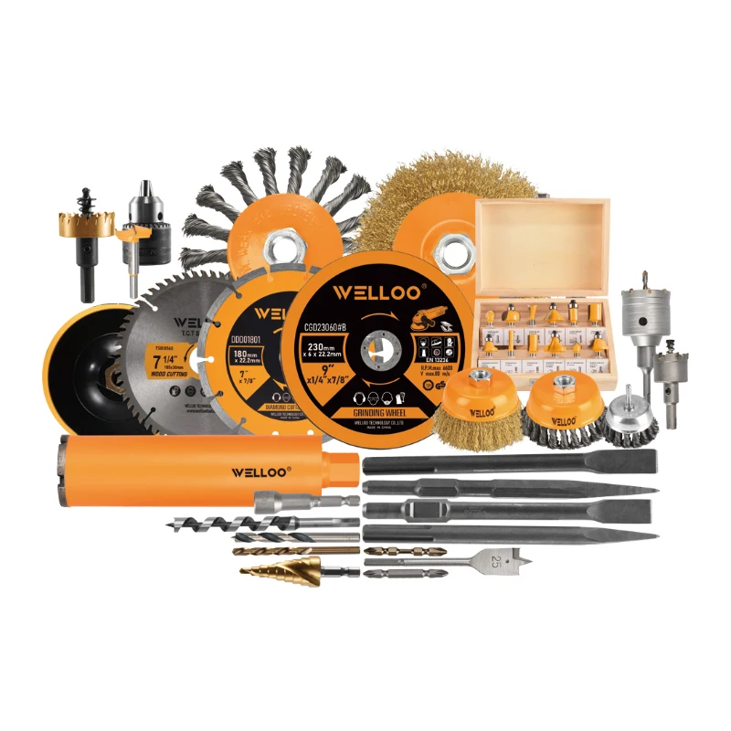 WELLOO Full Range Power Tool Angle Grinder Accessory Kit for Angle Grinder with Cutting Disc Polishing Pad and Burr Bit model ACCESSORIES HAND TOOLS product thumbnail 2