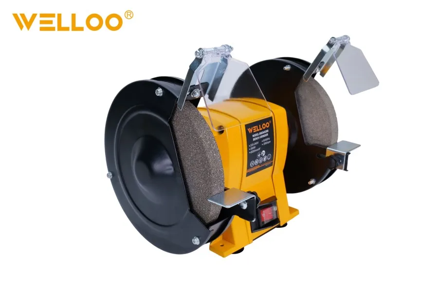 WELLOO 250W Industrial Bench Grinder 200 mm Wheel Dual-Wheel Grinding Machine for Metal Sharpening model BGD65200 POWER TOOLS product thumbnail 6