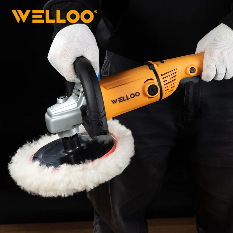 WELLOO Professional Wired Polishing Machine 1400w Adjustable Electric Polisher for Car Metal Wood Polishing Electric Polisher model PLS64180 POWER TOOLS product