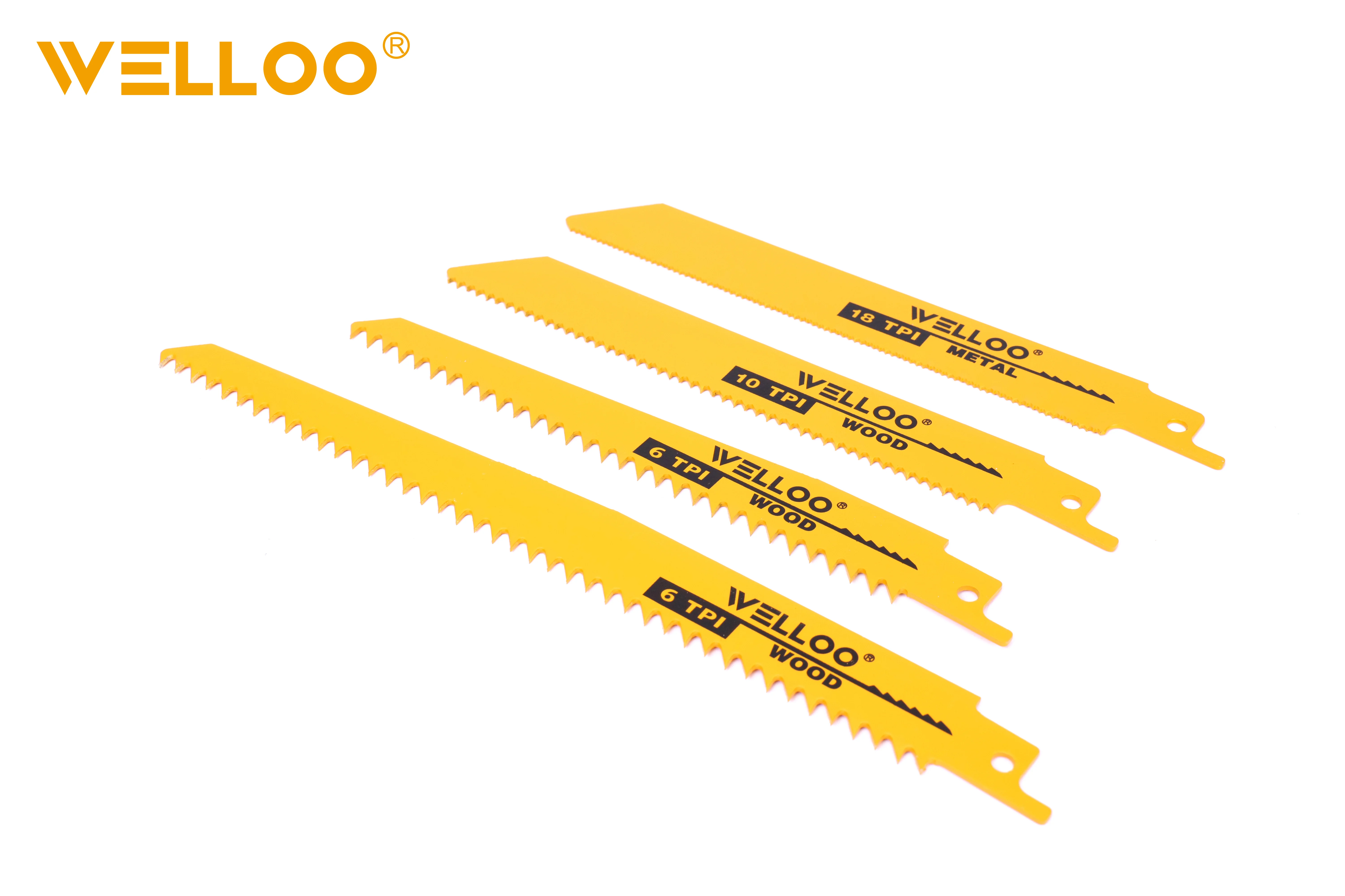 WELLOO Heavy Duty 10Pcs Reciprocating Saw Blade Set Fast Cutting for Wood, Plastic, and Metal Applications model RSB54010 ACCESSORIES product thumbnail 3