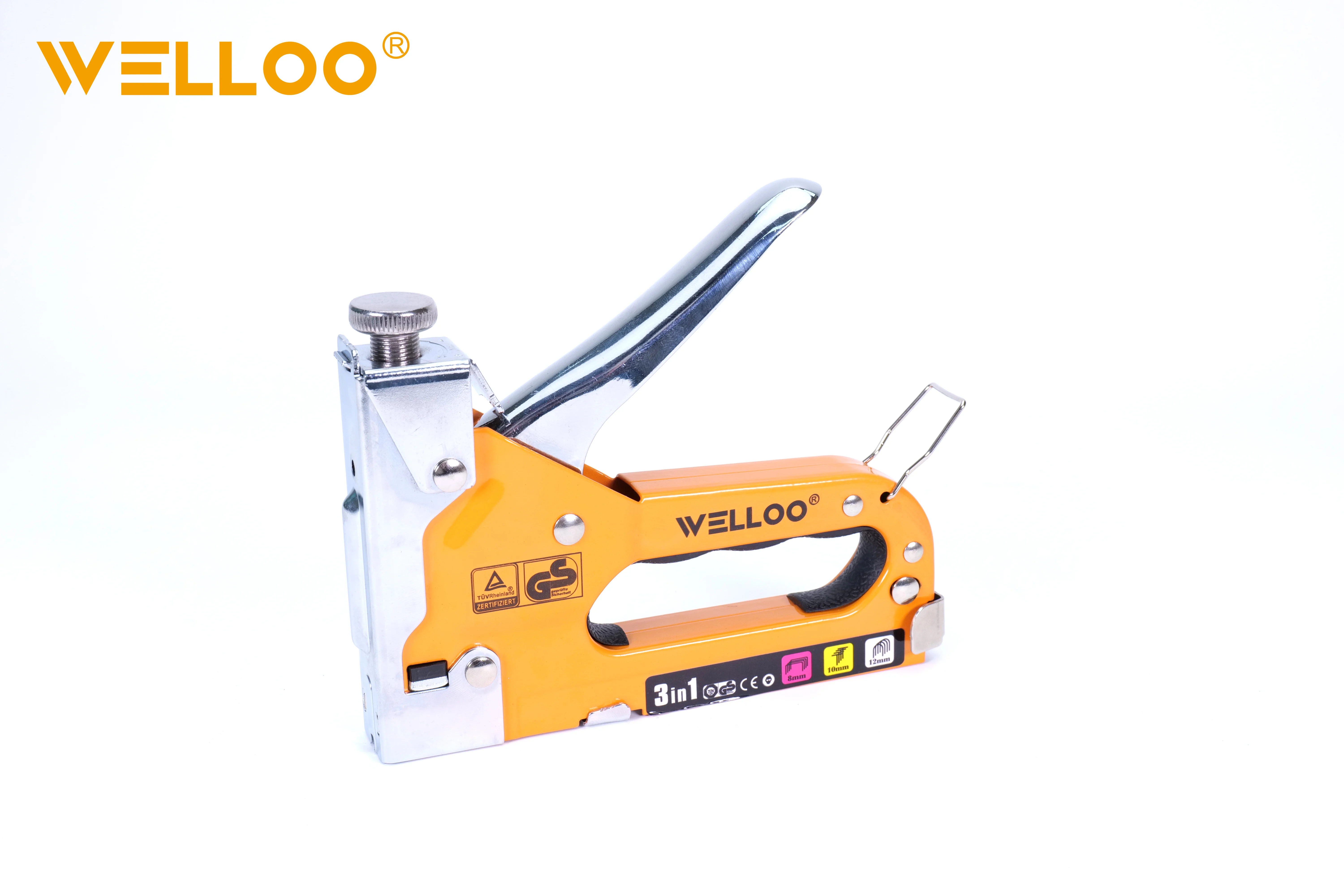 WELLOO Professional Manual High-Power Staple Gun Applicable Nails Size 4-8MM Steel Frame Hand Tools model STG5202 product thumbnail 3