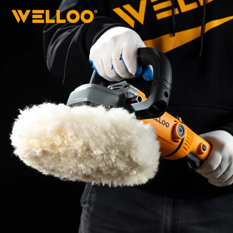 WELLOO Professional Wired Polishing Machine 1400w Adjustable Electric Polisher for Car Metal Wood Polishing Electric Polisher model PLS64180 POWER TOOLS product