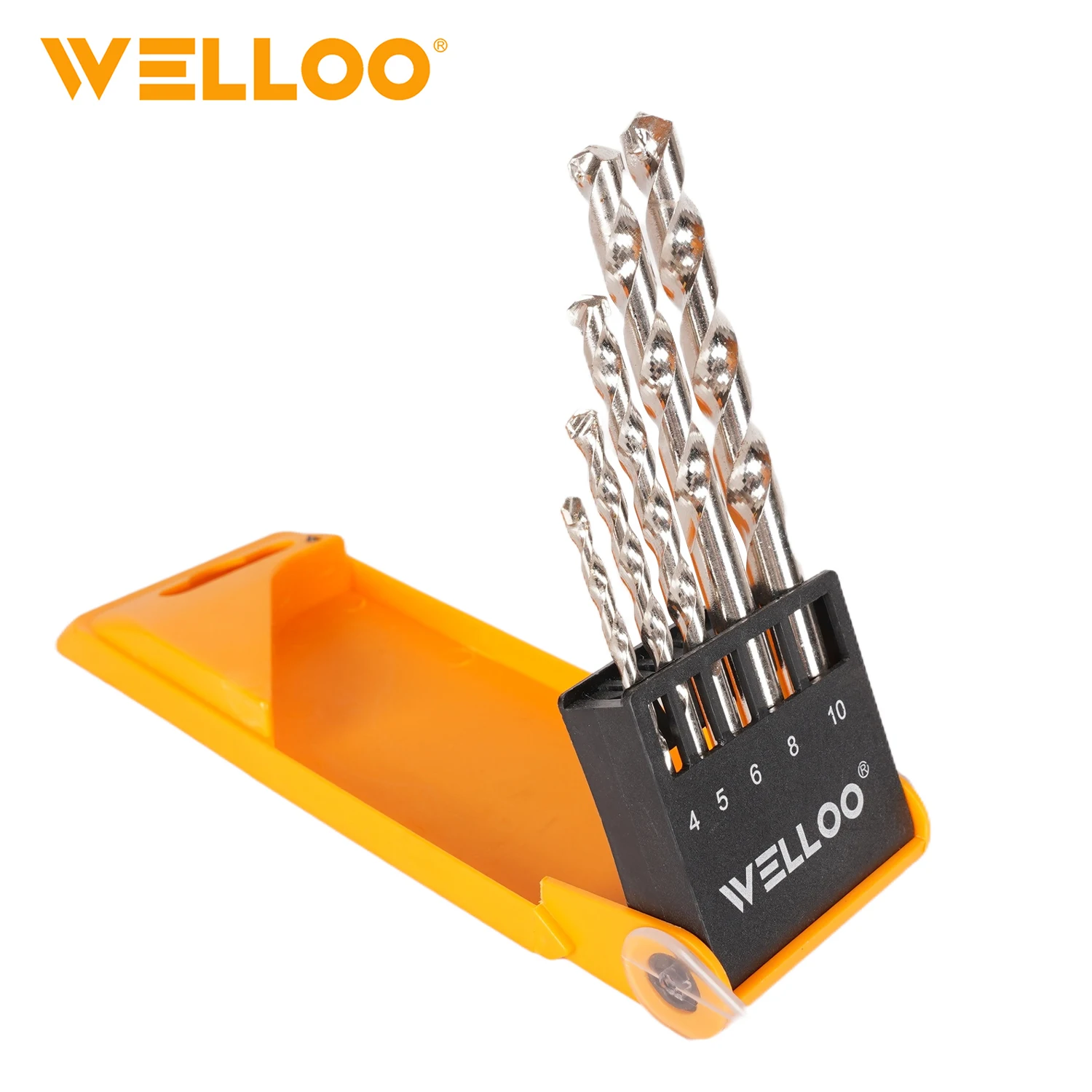 WELLOO Trade Assurance 5pcs Multi-functional 4/5/6/8/10mm Carbon Steel Twist Drill Bits for Wood Metal Drilling model WDB04505 ACCESSORIES product thumbnail 4