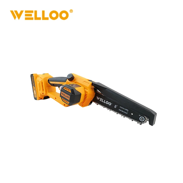WELLOO Powerful Rechargeable 8inch Chain-saw 20V Lithium Electric Portable Mini Chainsaw for Wood Cutting model CCS64200S CORDLESS TOOLS product thumbnail 3