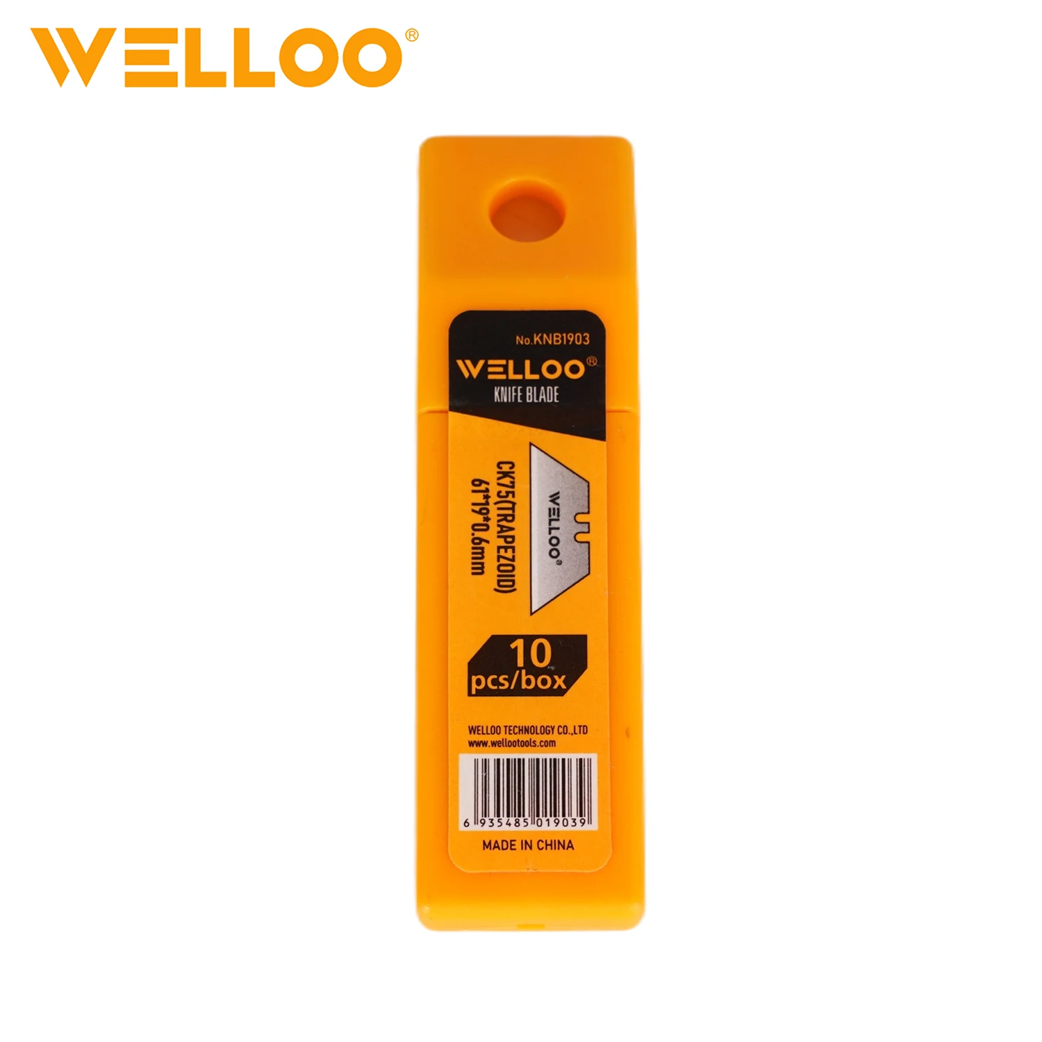 WELLOO Quality Assurance High Precision Steel Utility Knife Blades Quick-Change 0.6mm 10pcs Set for DIY OEM model KNB1903 HAND TOOLS product thumbnail 3