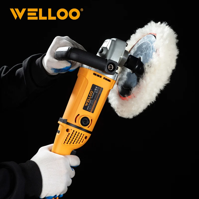 WELLOO Professional Wired Polishing Machine 1400w Adjustable Electric Polisher for Car Metal Wood Polishing Electric Polisher model PLS64180 POWER TOOLS product