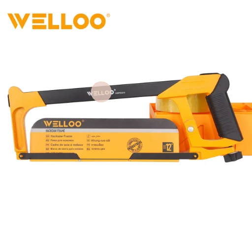 WELLOO Aluminum Upgraded Wooden Cutting Hacksaw Frame with Portable 550g Manual Hacksaw Blades model HKF5304 HAND TOOLS product thumbnail 3