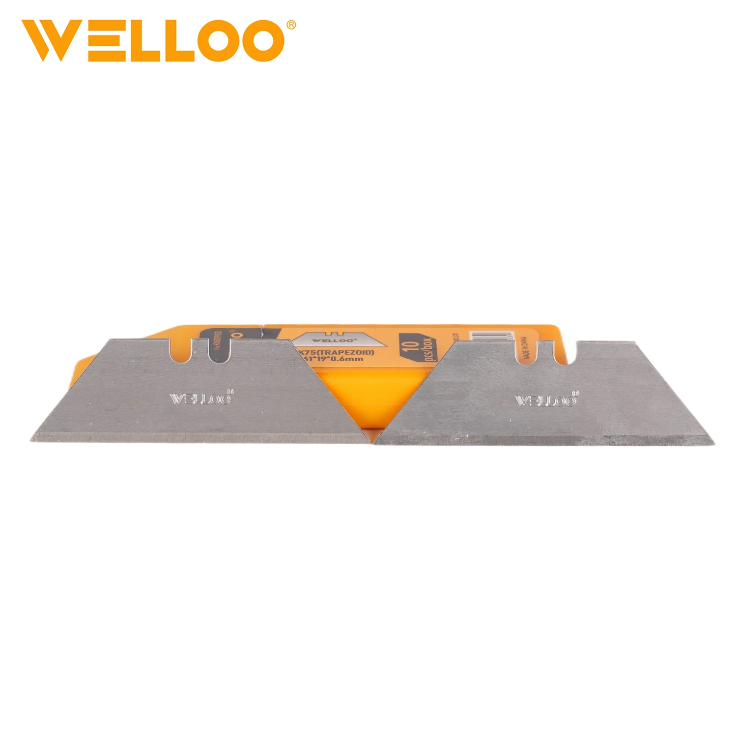 WELLOO Quality Assurance High Precision Steel Utility Knife Blades Quick-Change 0.6mm 10pcs Set for DIY OEM model KNB1903 HAND TOOLS product thumbnail 4