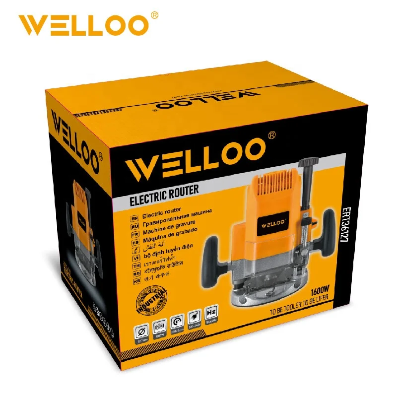 WELLOO 1600W Electric Router Machine Professional Hand Power Tools Small Woodworking Milling Electric Wood Router model ERT36127 product thumbnail 7