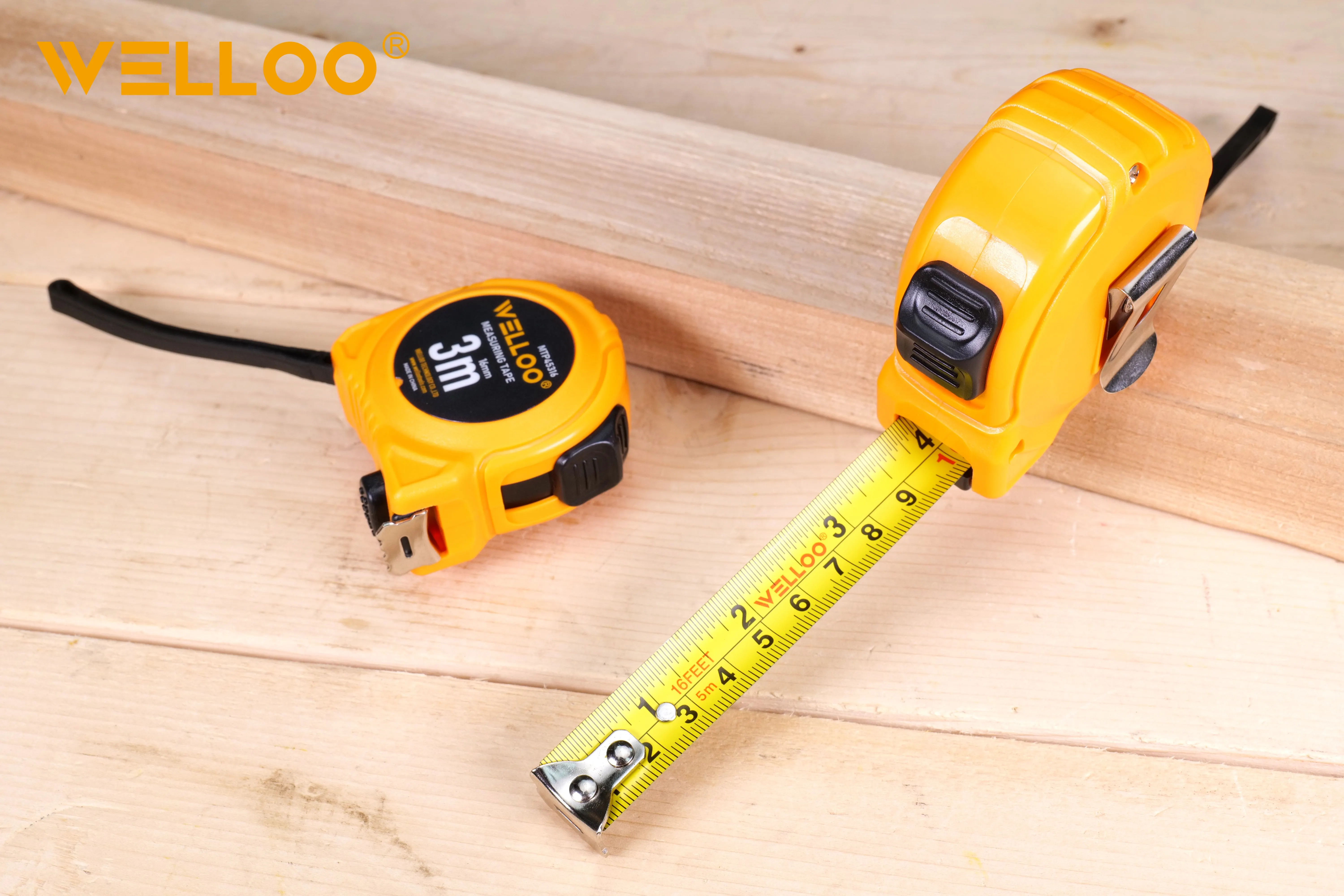 WELLOO High Dimensional Accuracy 3M*16mm Steel Tape Measure Hand Portable Retractable Tape Measure model MTP45316 HAND TOOLS product thumbnail 6