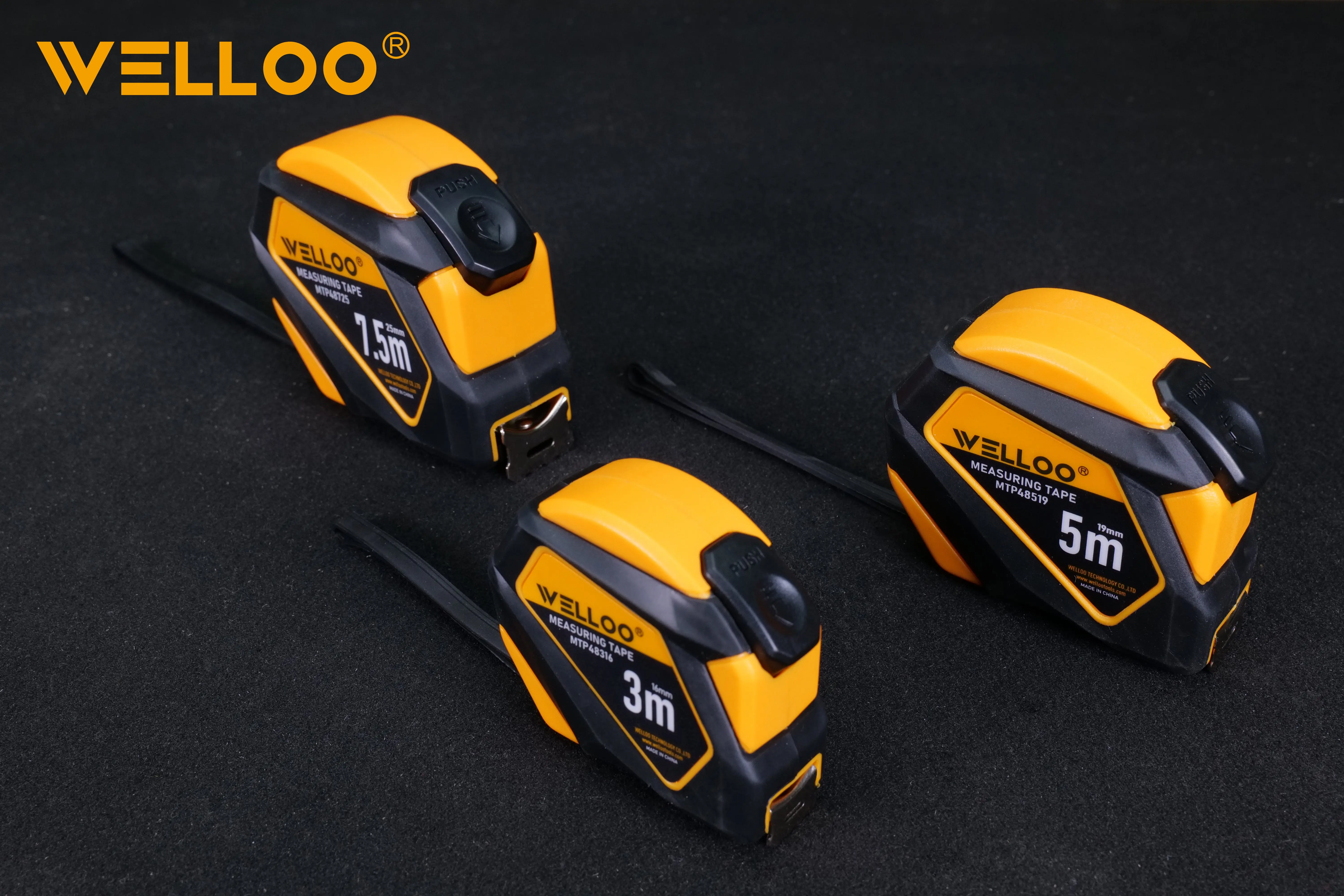 WELLOO 3M*16mm Retractable Tape Measure Heavy Duty Tape Measuring Tools Steel Tape Measure With Metric and Inch Blade model MTP48316 HAND TOOLS product thumbnail 4