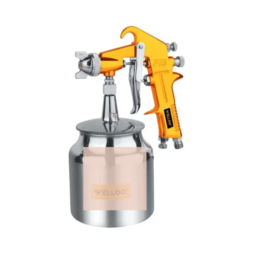 WELLOO Quality Assurance Fluid Nozzle 1.5mm Suction Spray Gun 3.5-5 bar Pneumatic Spray Gun model ASGF75S AIR TOOLS product thumbnail 8