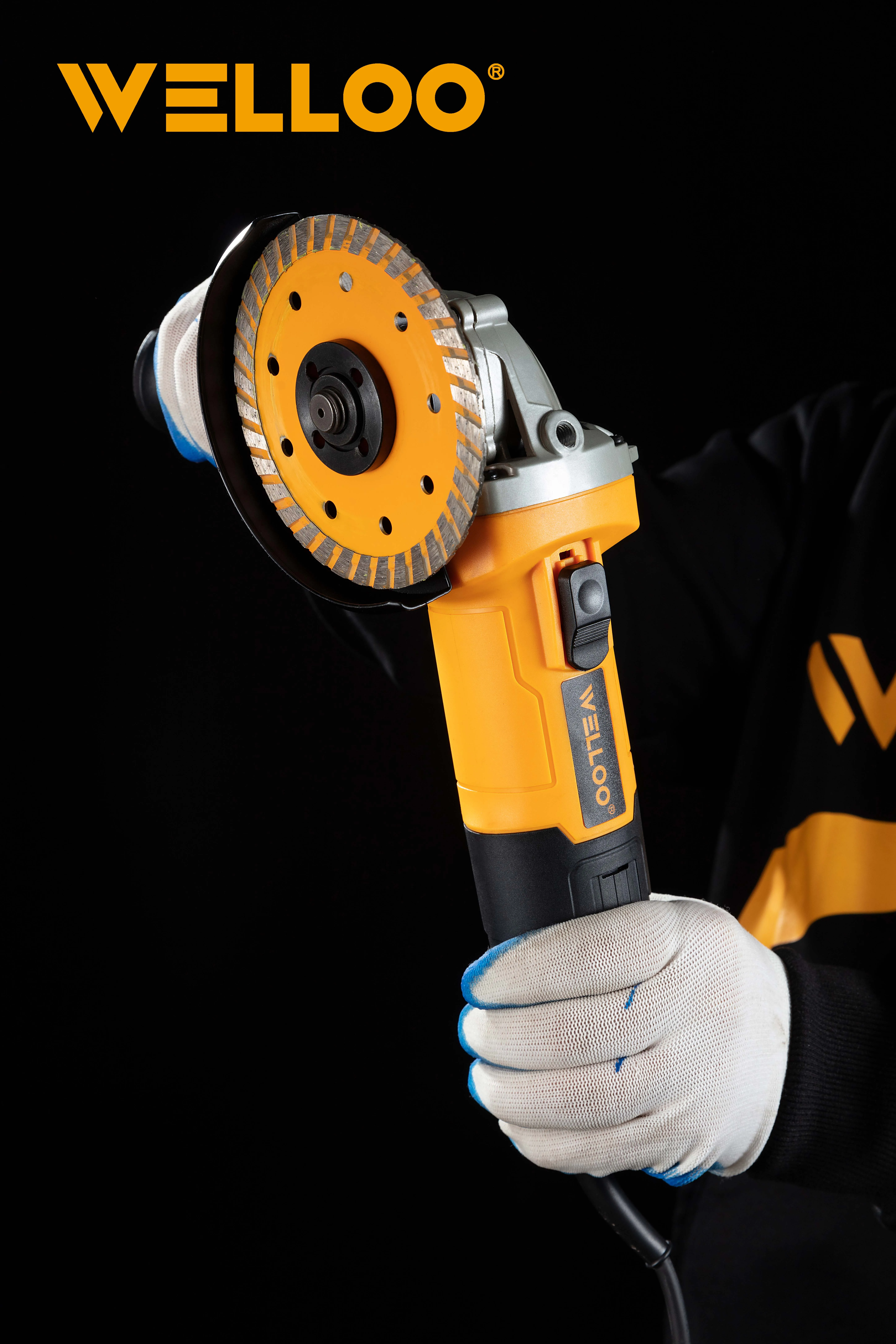 WELLOO Professional Electric Angle Grinder Tool Machine 850W Power Source 5in Wheel Diameter Cutter Grinder model AGD64115 POWER TOOLS product thumbnail 4